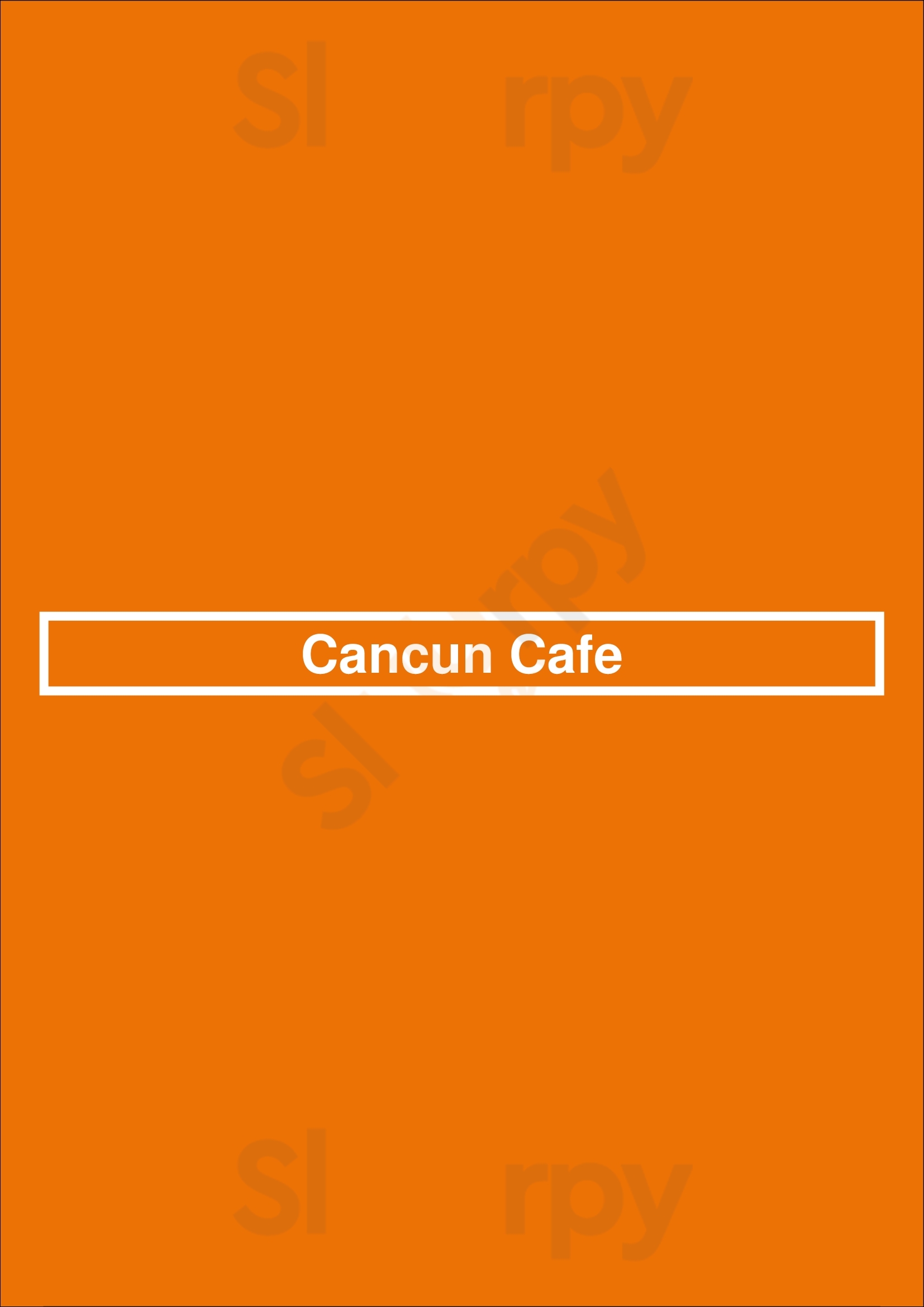 Main Menu - Cancun Cafe