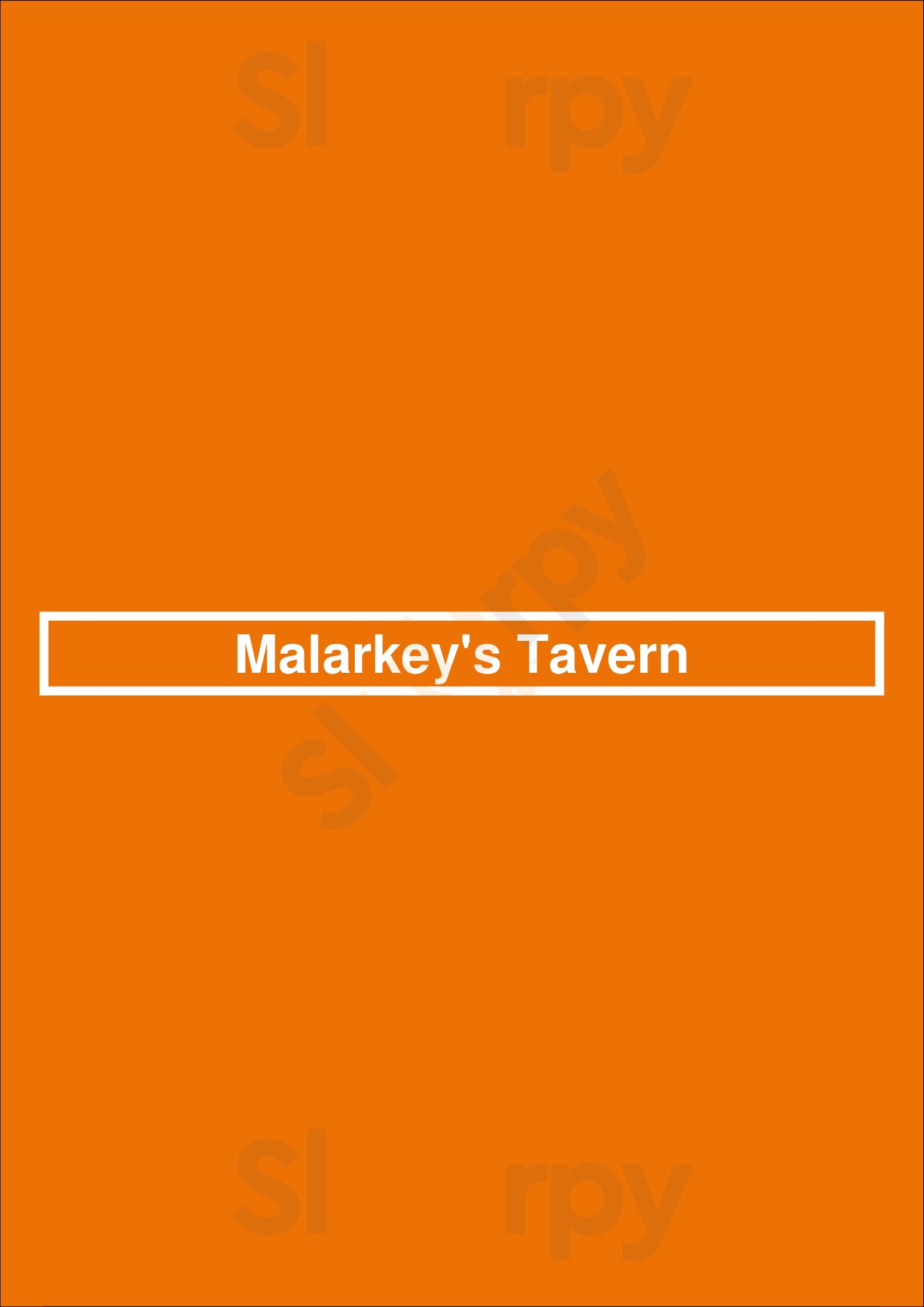 Malarkey's Tavern Dallas Menu - 1