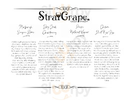 The Stray Grape Urban Winery menu