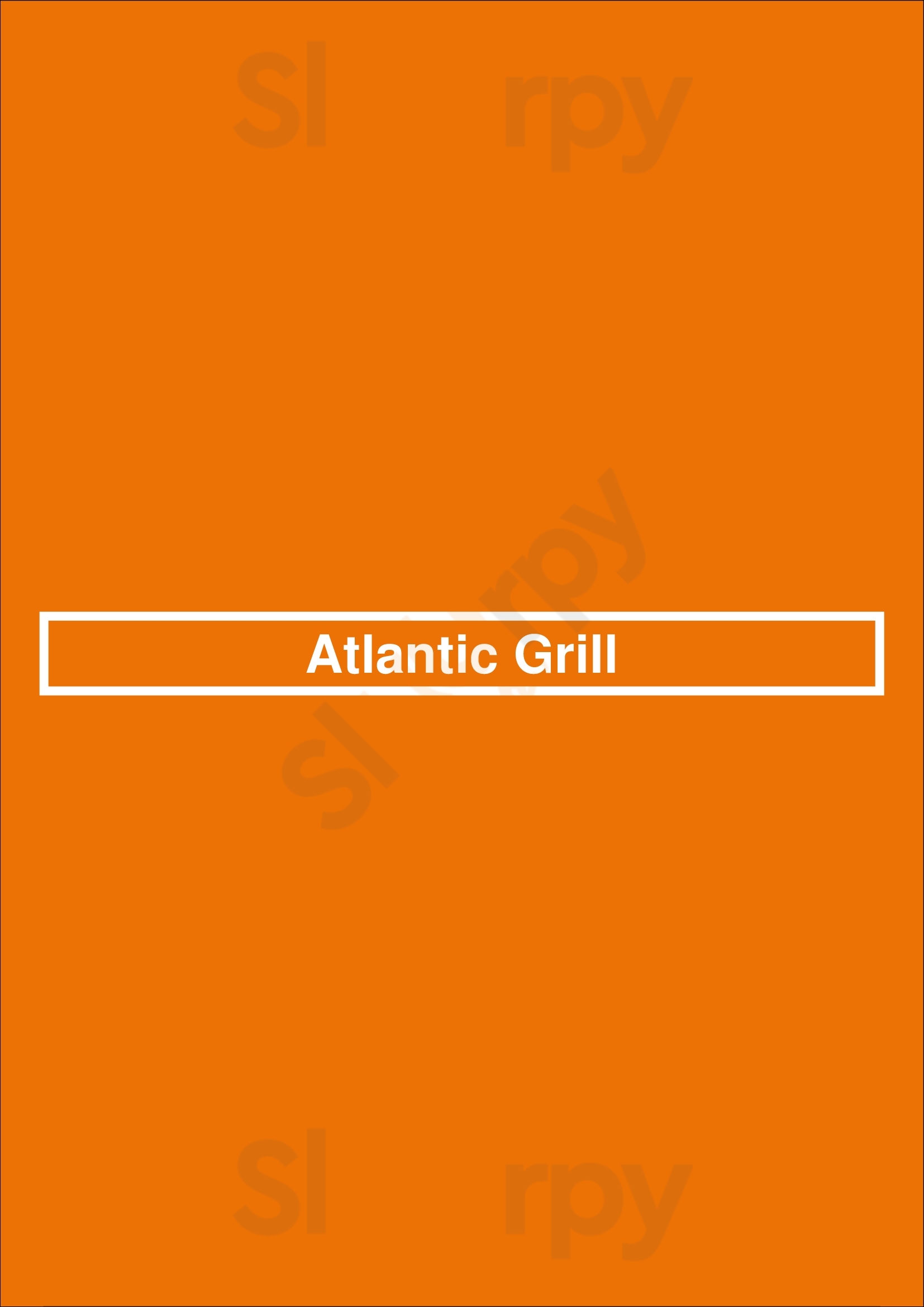 Atlantic Grill New York City Menu - 1
