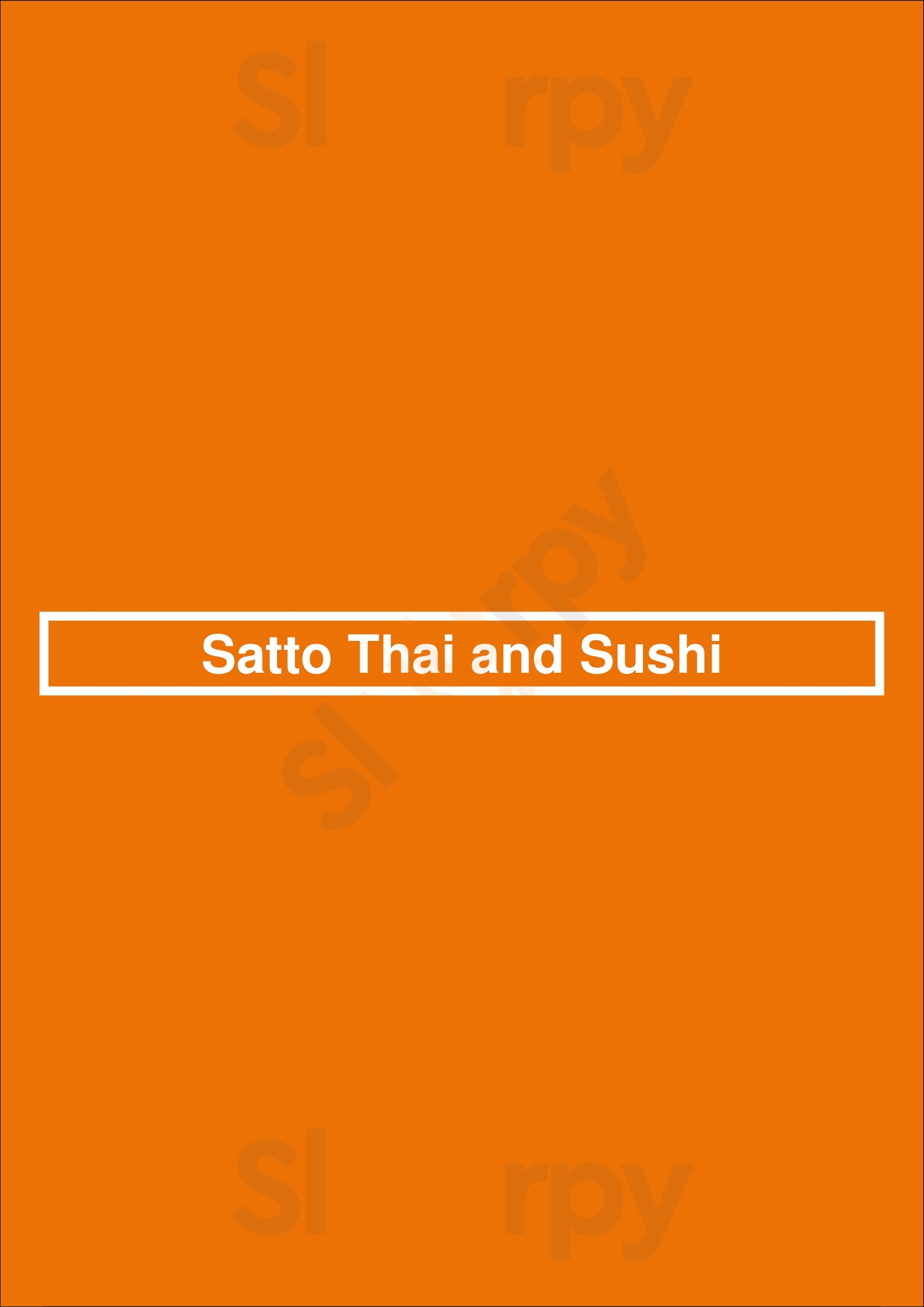 Satto Thai And Sushi Atlanta Menu - 1