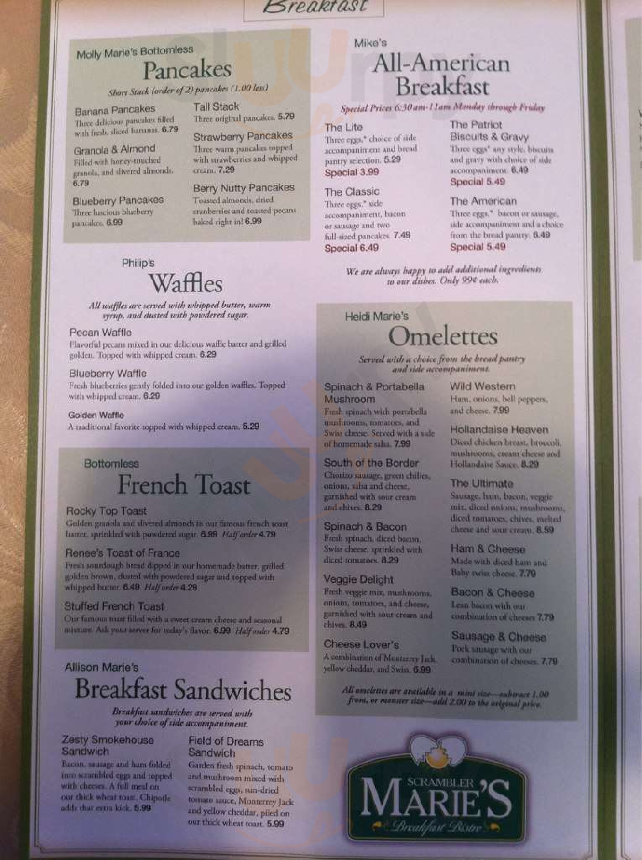 Main Menu - Scrambler Marie's