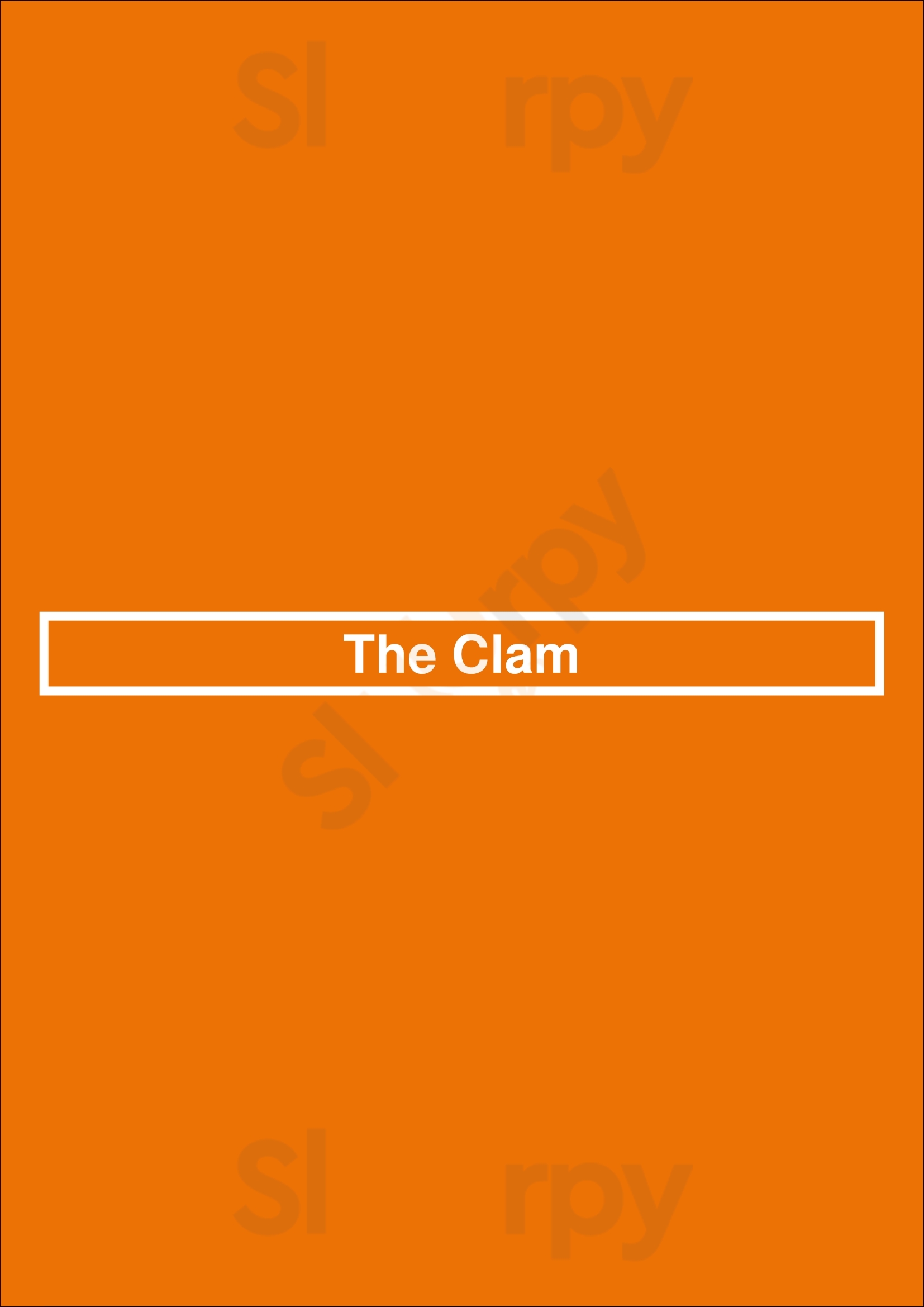 The Clam New York City Menu - 1