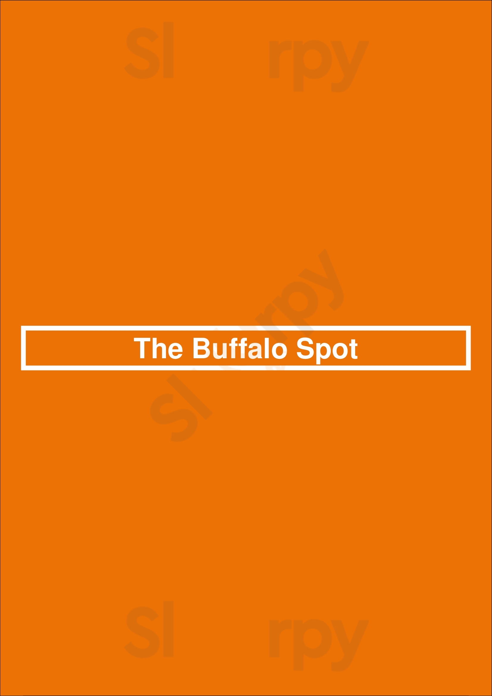 Main Menu - The Buffalo Spot