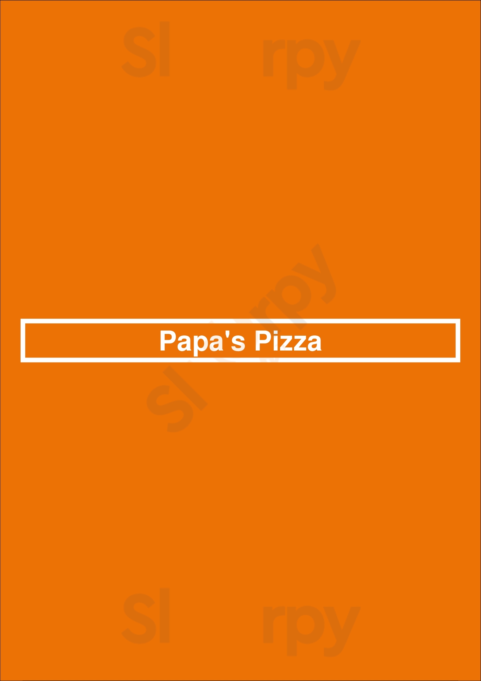 Papa's Pizza New Orleans Menu - 1