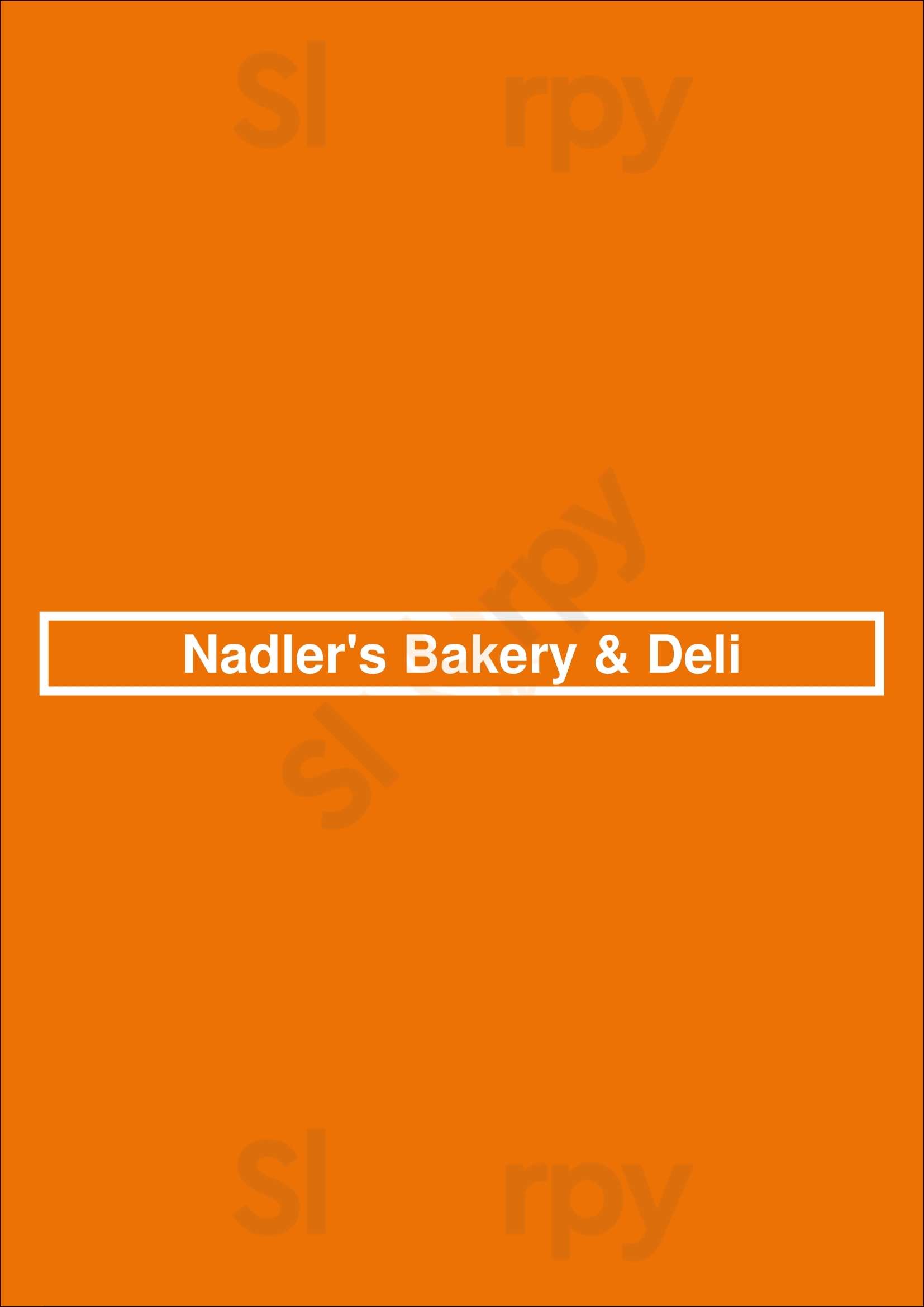 Nadler's Bakery & Deli San Antonio Menu - 1
