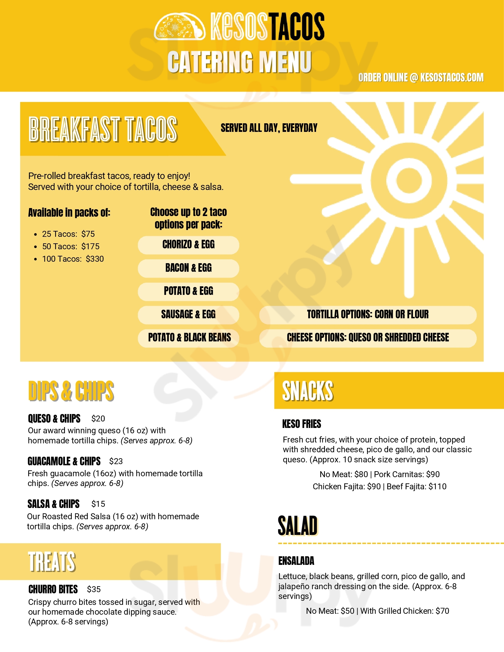 Main Menu - Keso Taco House