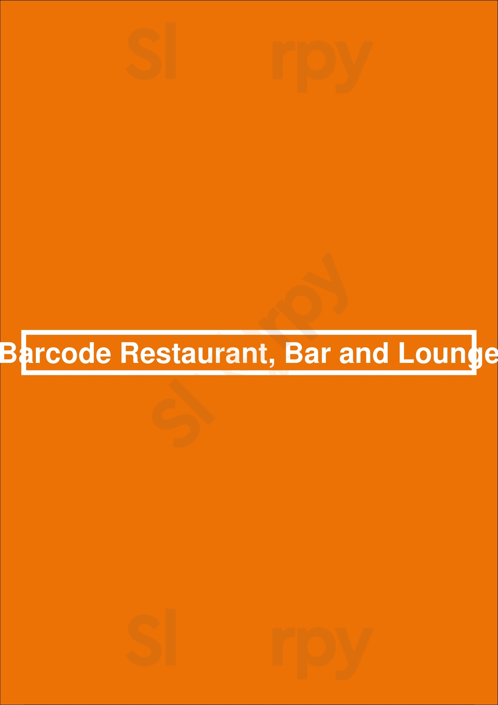 Barcode Restaurant, Bar And Lounge Washington DC Menu - 1