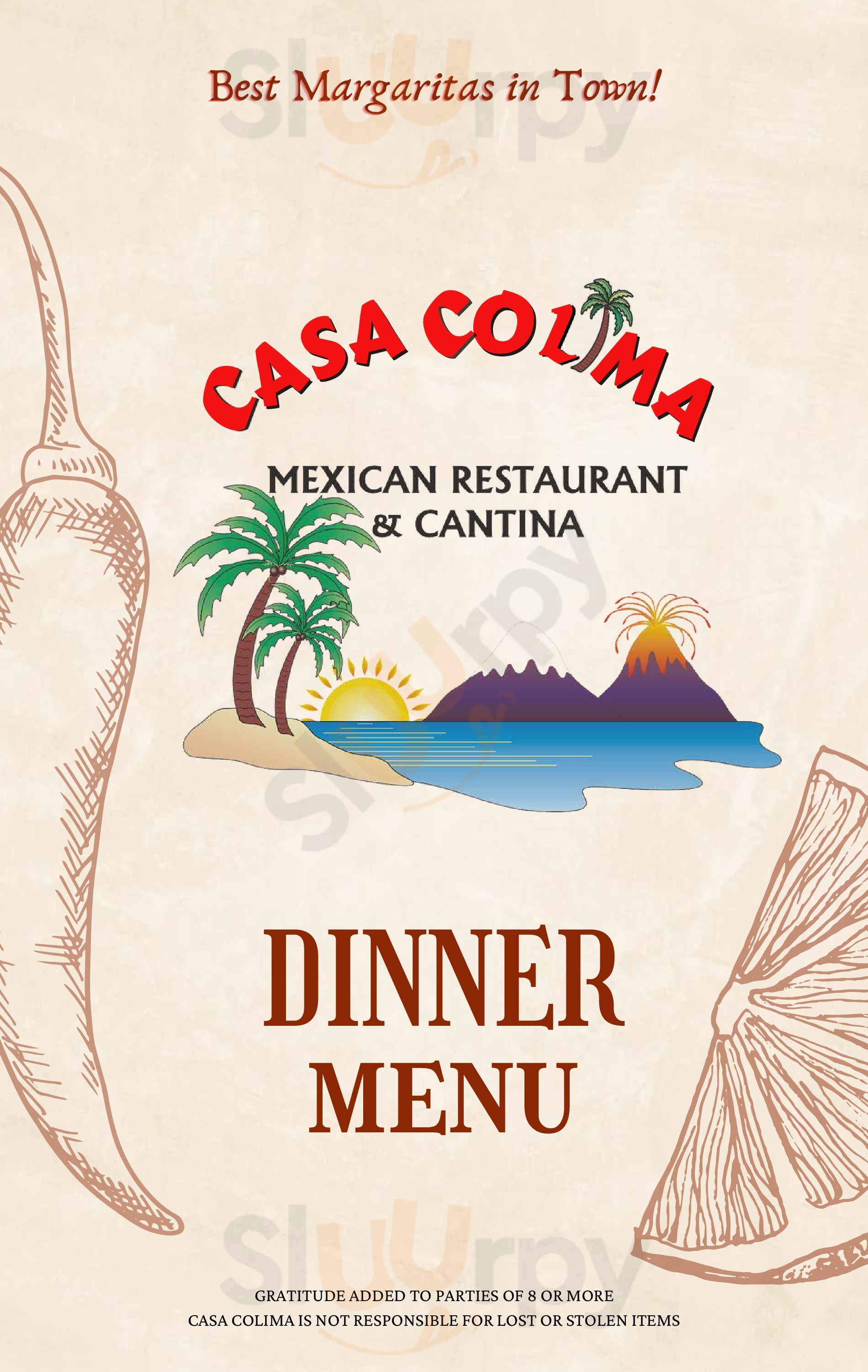 Main Menu - Casa Colima