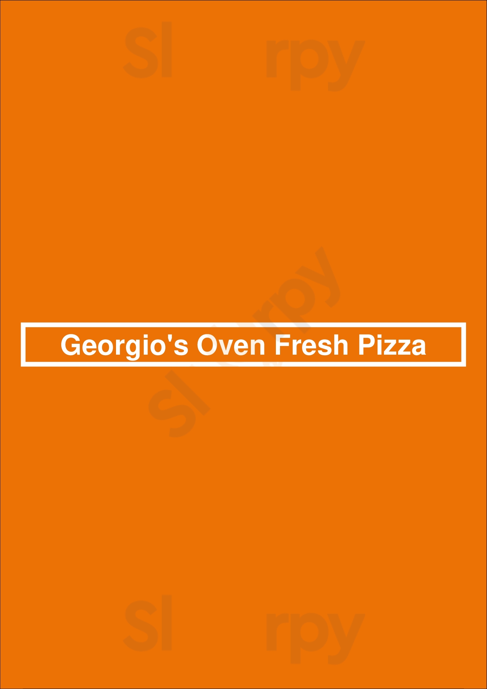 Georgio's Oven Fresh Pizza Cleveland Menu - 1