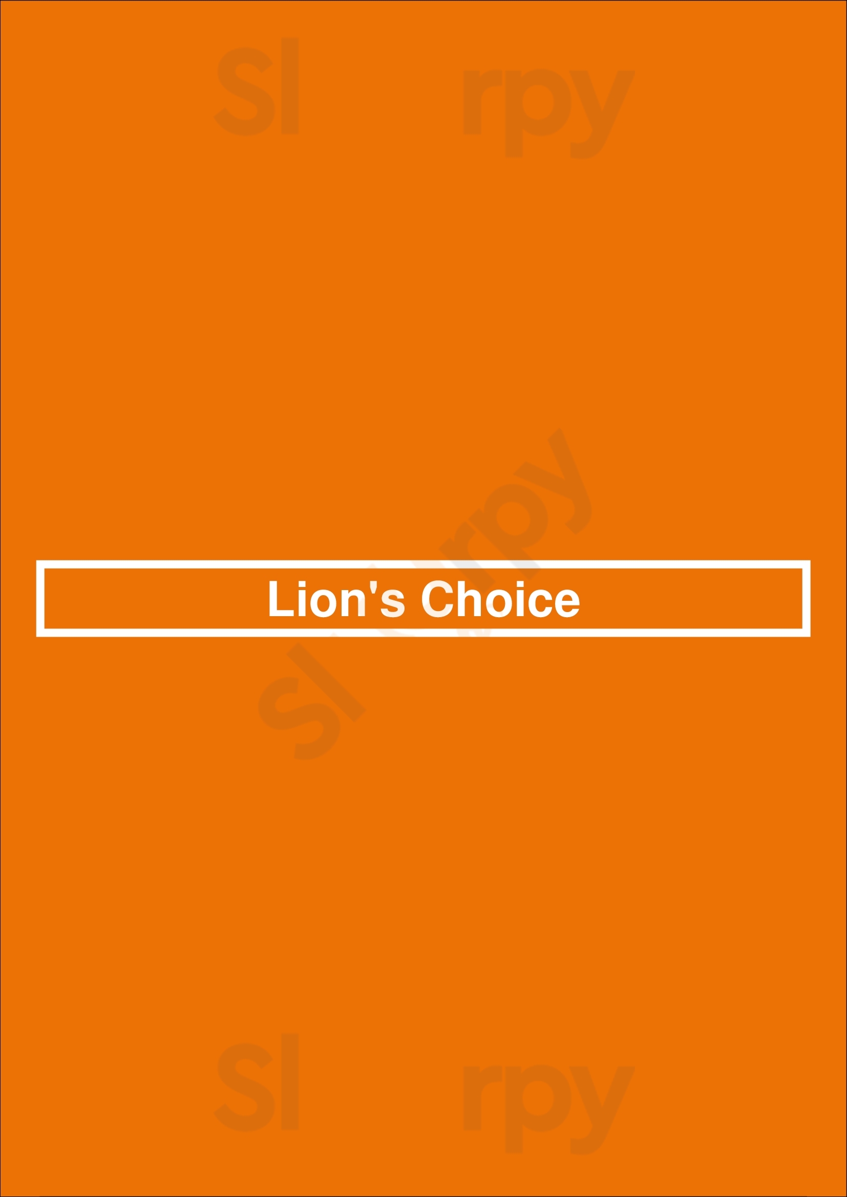 Lion's Choice Saint Louis Menu - 1