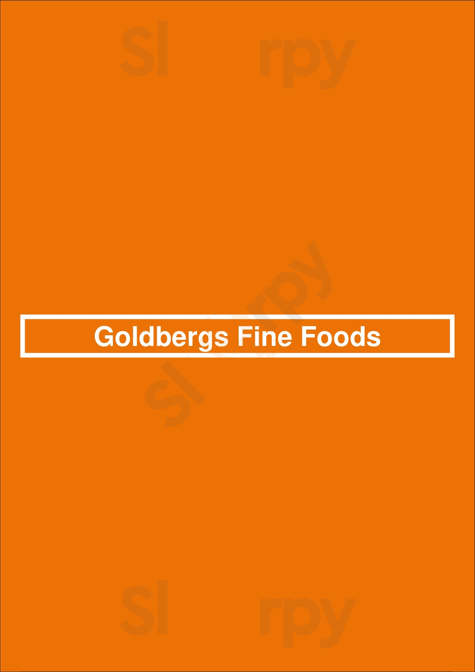 Goldbergs Fine Foods Atlanta Menu - 1