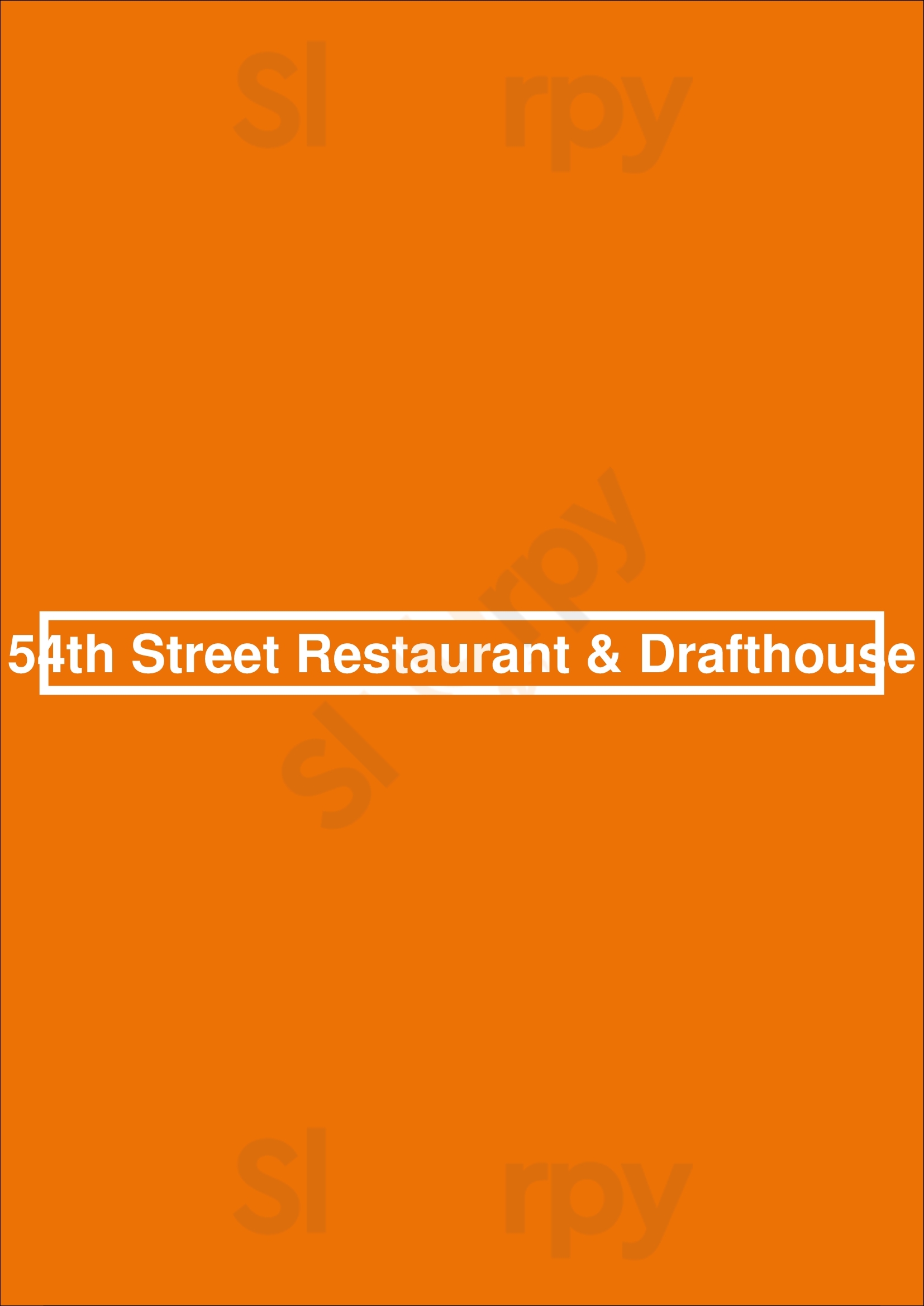 Main Menu - 54th Street Restaurant & Drafthouse
