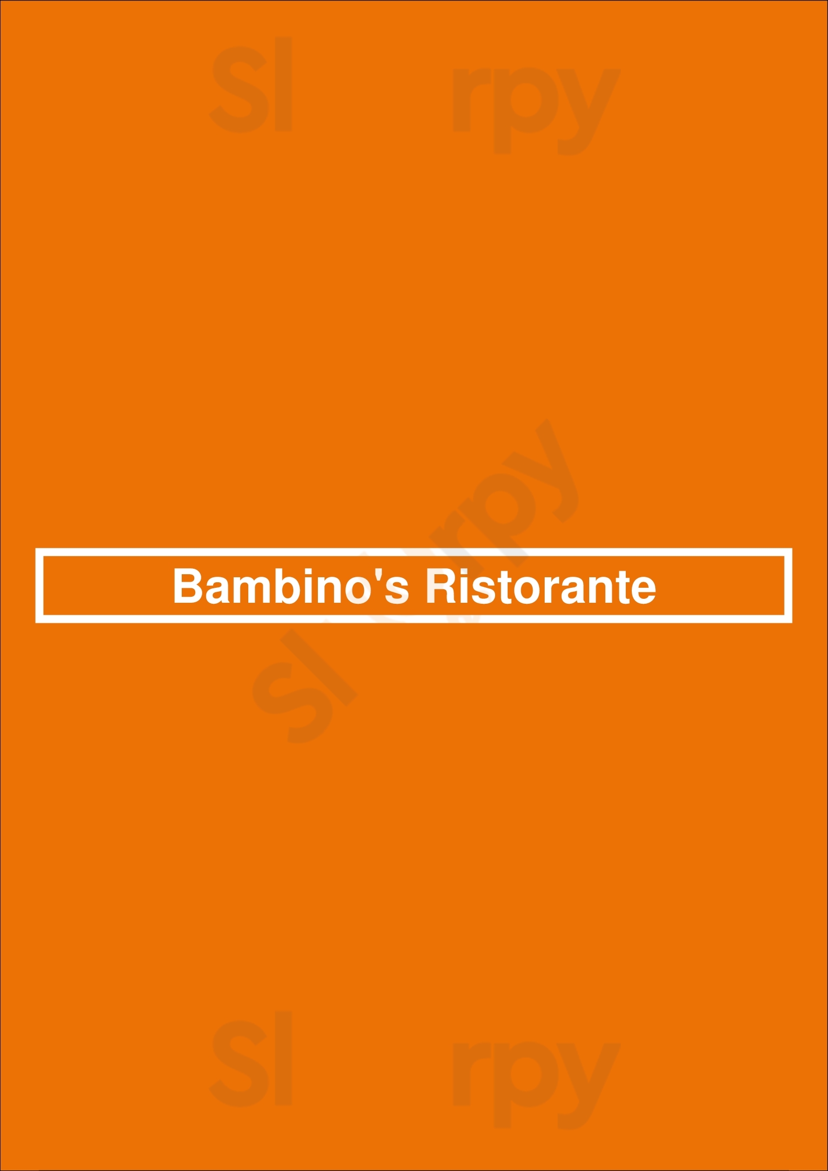 Bambino's Ristrorante San Francisco Menu - 1
