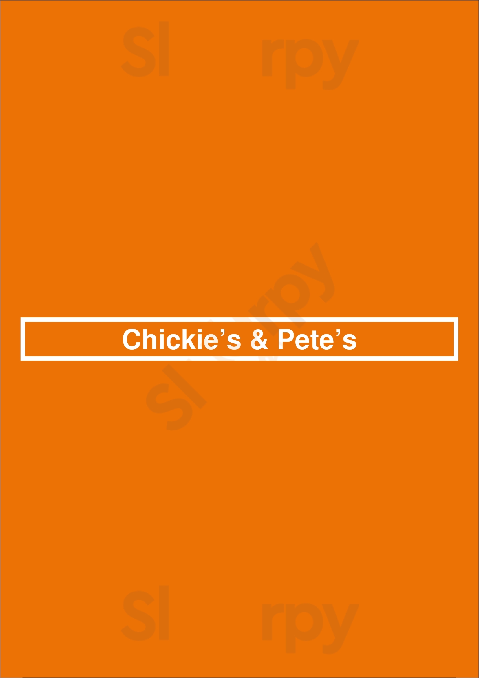 Chickie’s & Pete’s Philadelphia Menu - 1