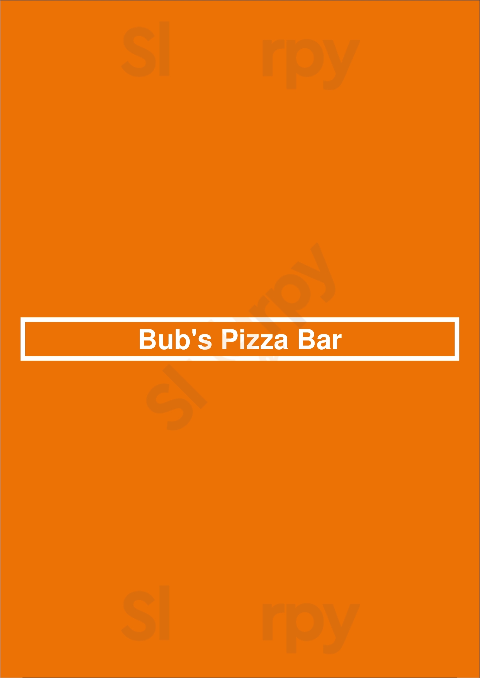 Bub's Pizza Bar Cincinnati Menu - 1