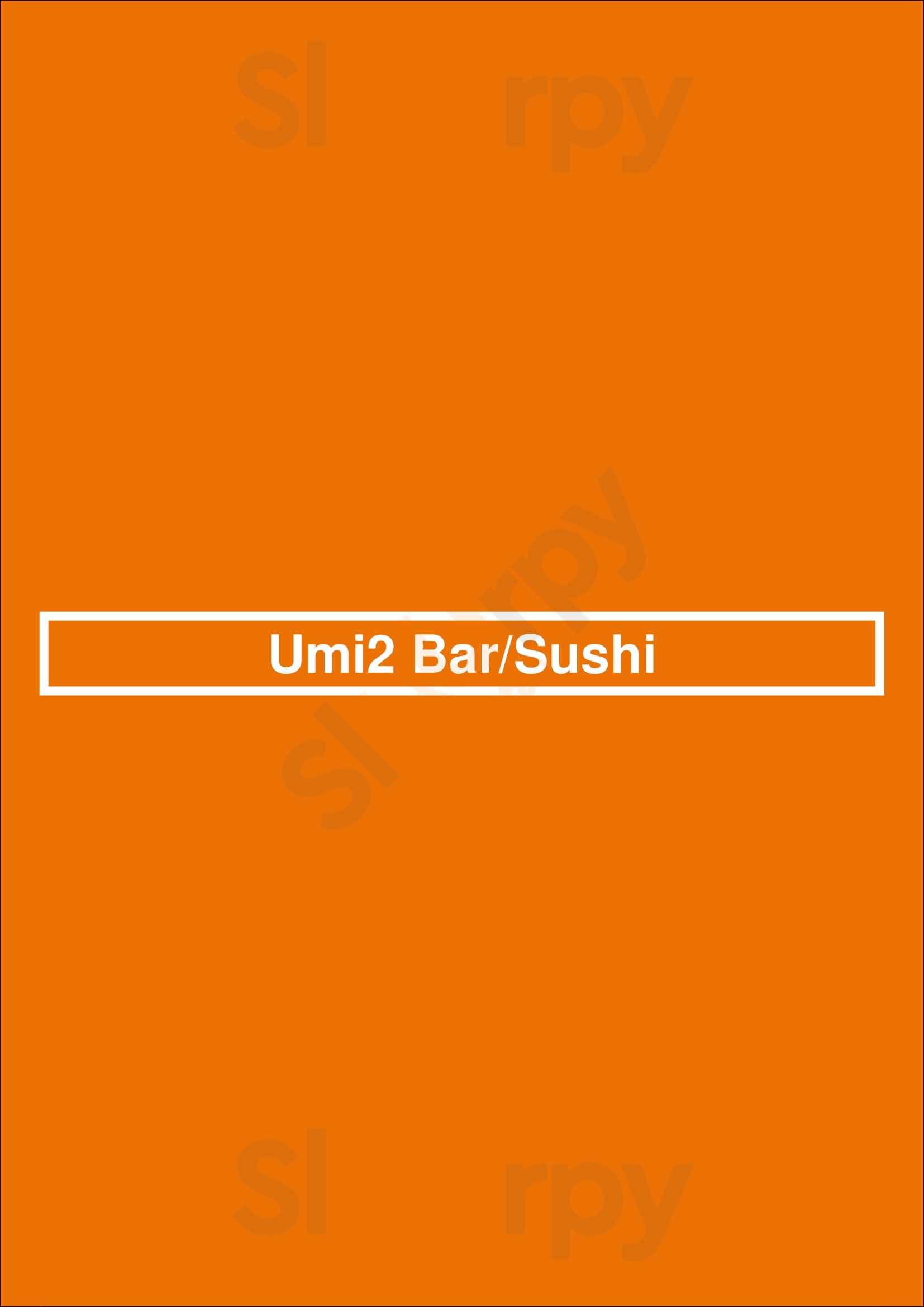 Umi2 Bar/sushi New Orleans Menu - 1