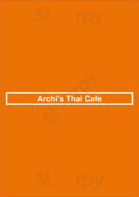 Archi's Thai Cafe menu