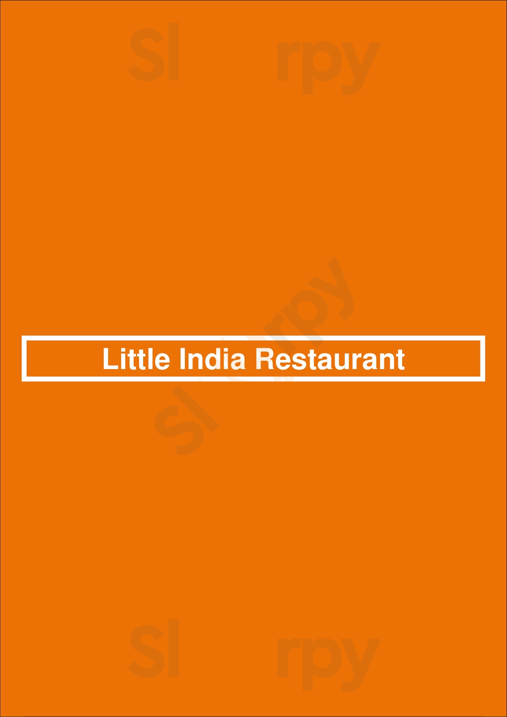 Little India Restaurant & Bar Wash Park Du Denver Menu - 1
