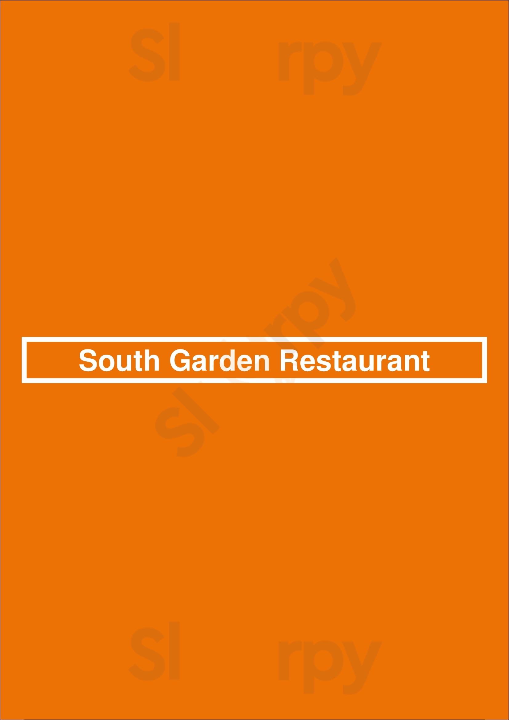 South Garden Restaurant Denver Menu - 1