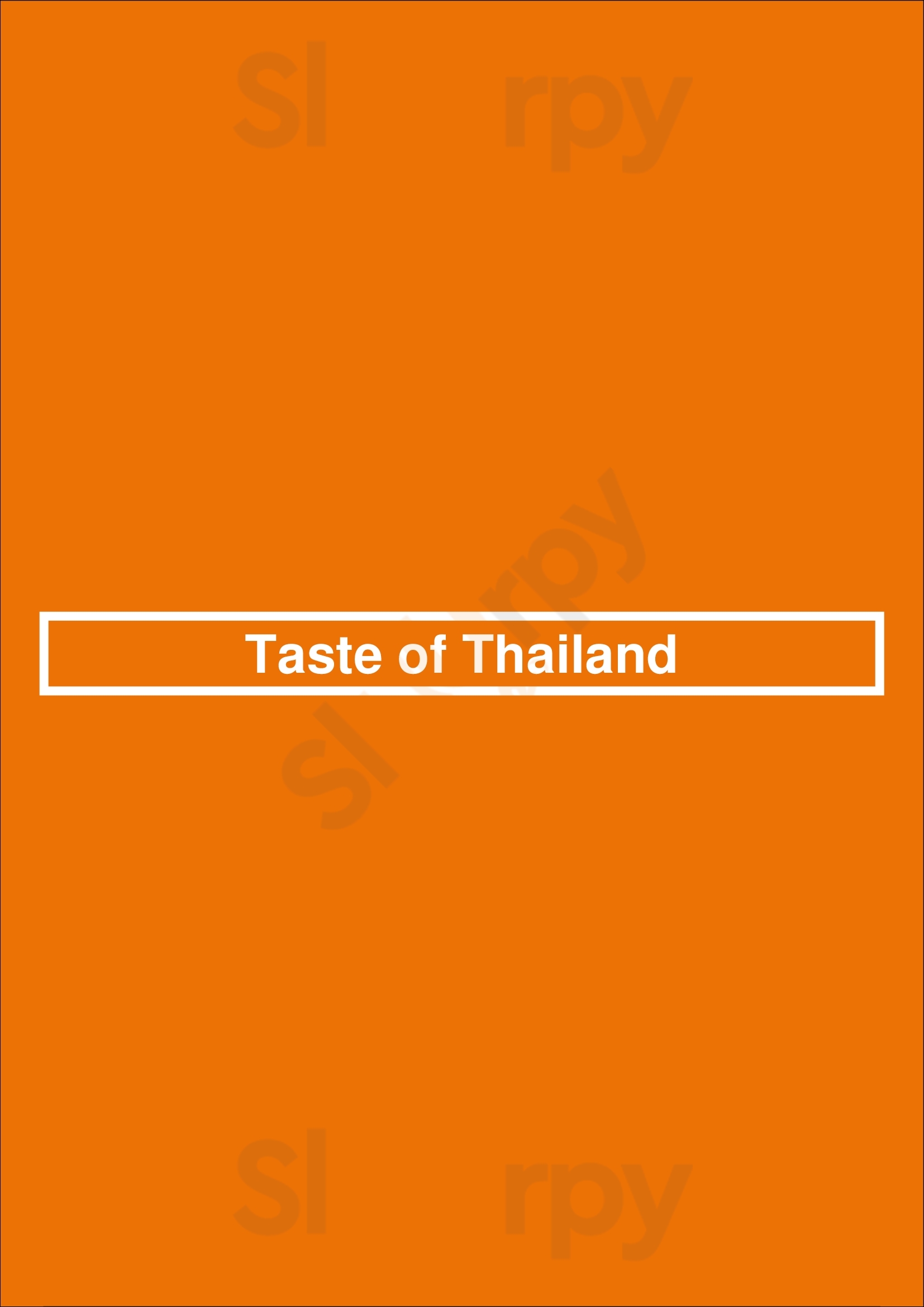Taste Of Thailand Omaha Menu - 1