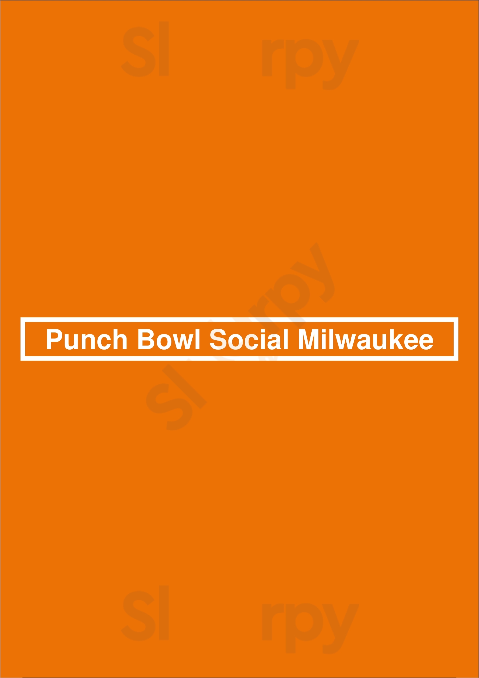Punch Bowl Social Milwaukee Milwaukee Menu - 1