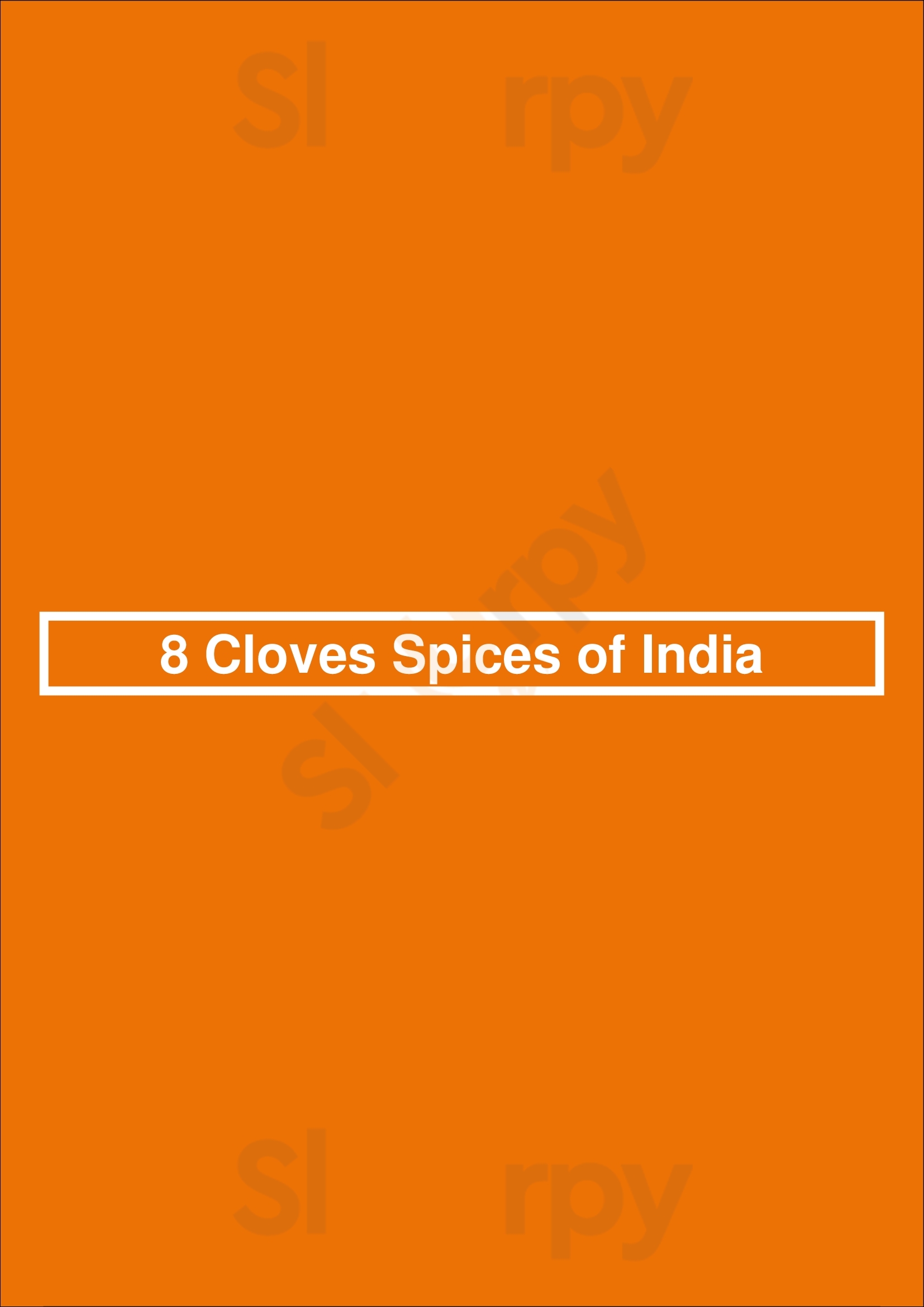 8 Cloves Spices Of India Dallas Menu - 1