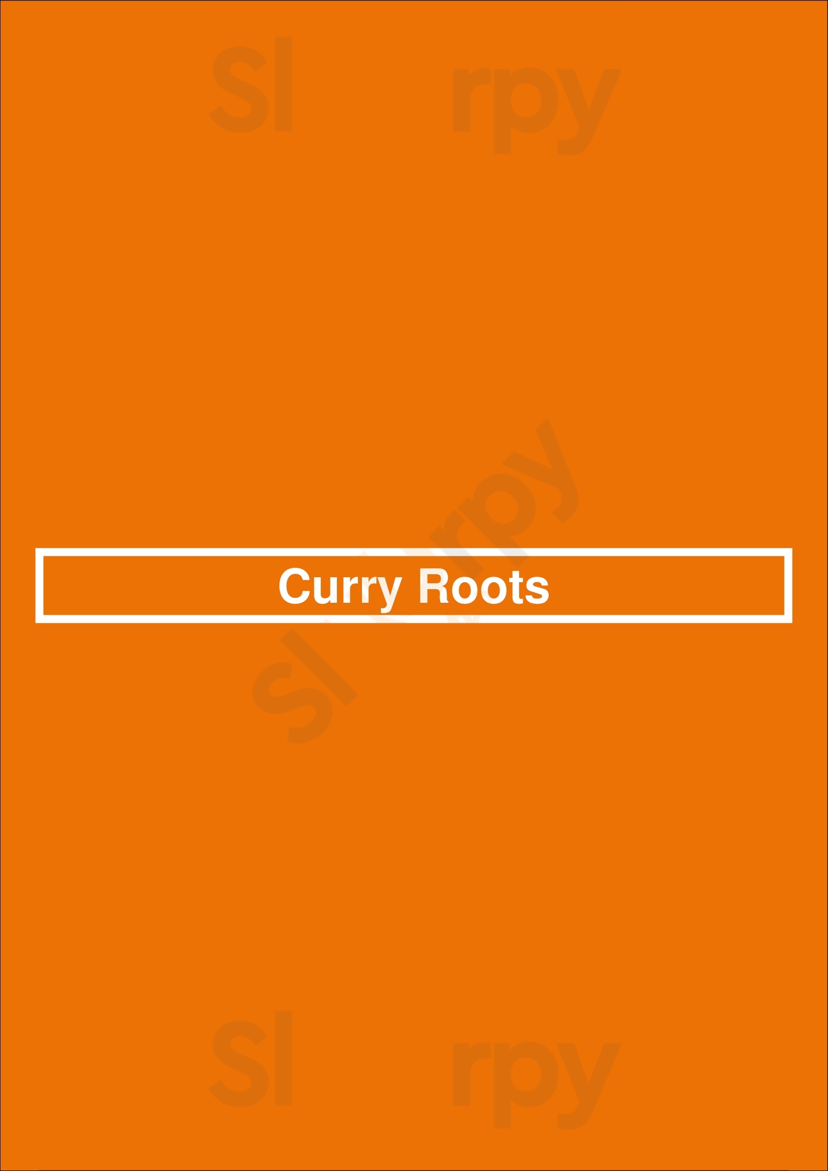 Curry Roots San Jose Menu - 1