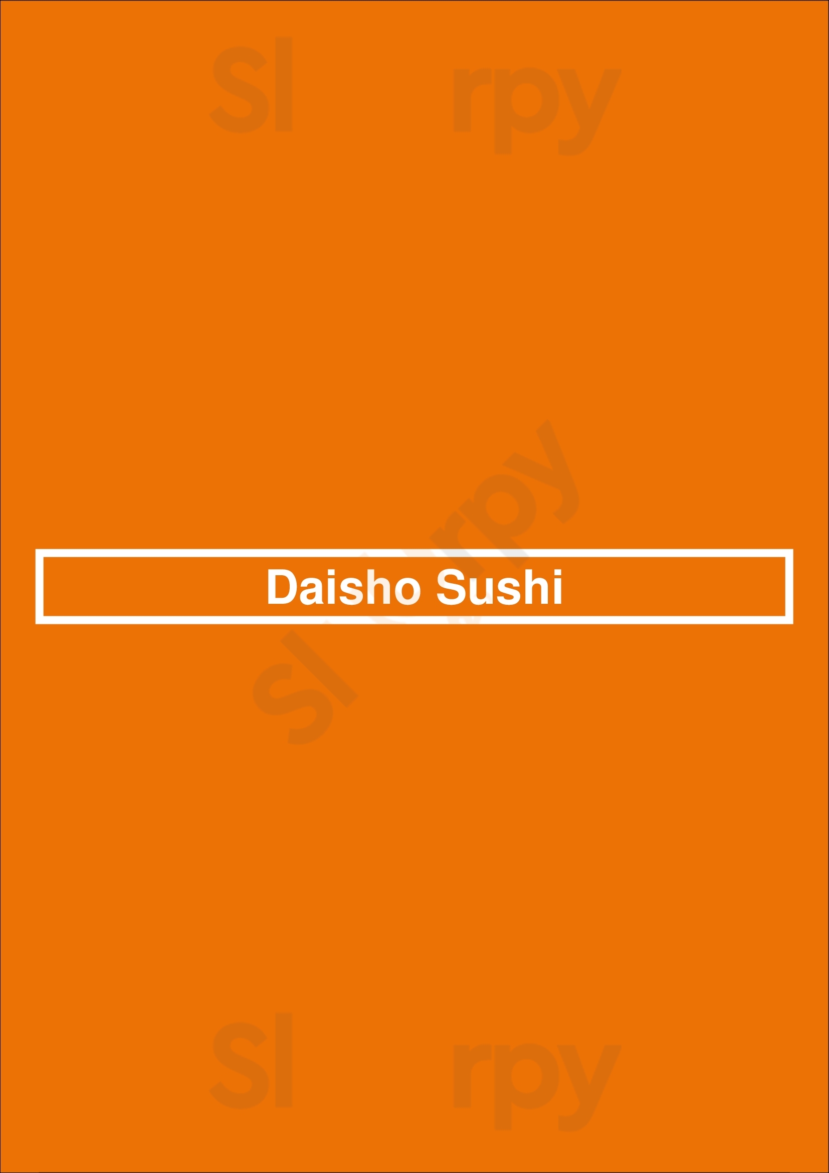 Daisho Sushi Las Vegas Menu - 1