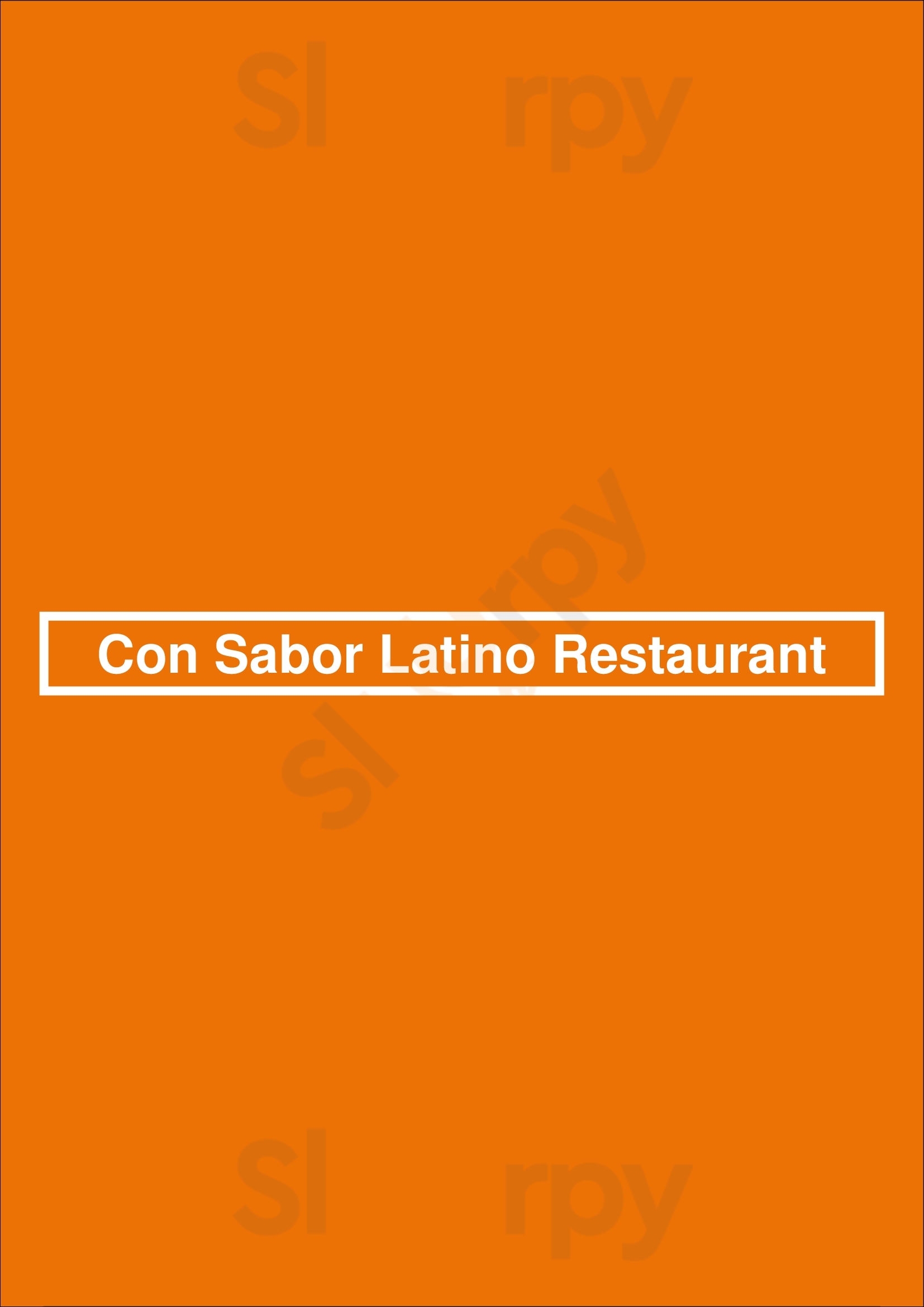 Main Menu - Con Sabor Latino Restaurant