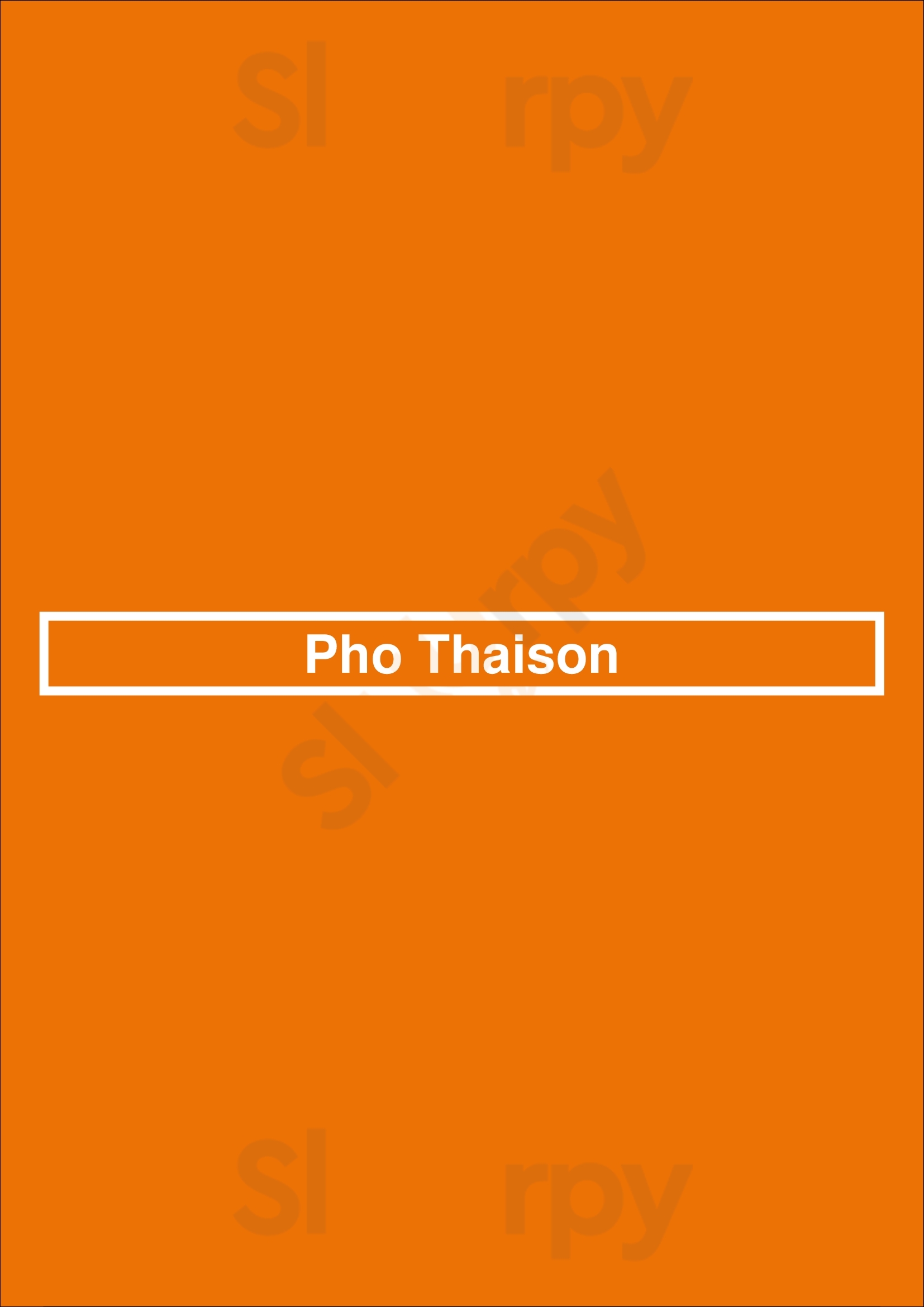 Pho Thaison Austin Menu - 1
