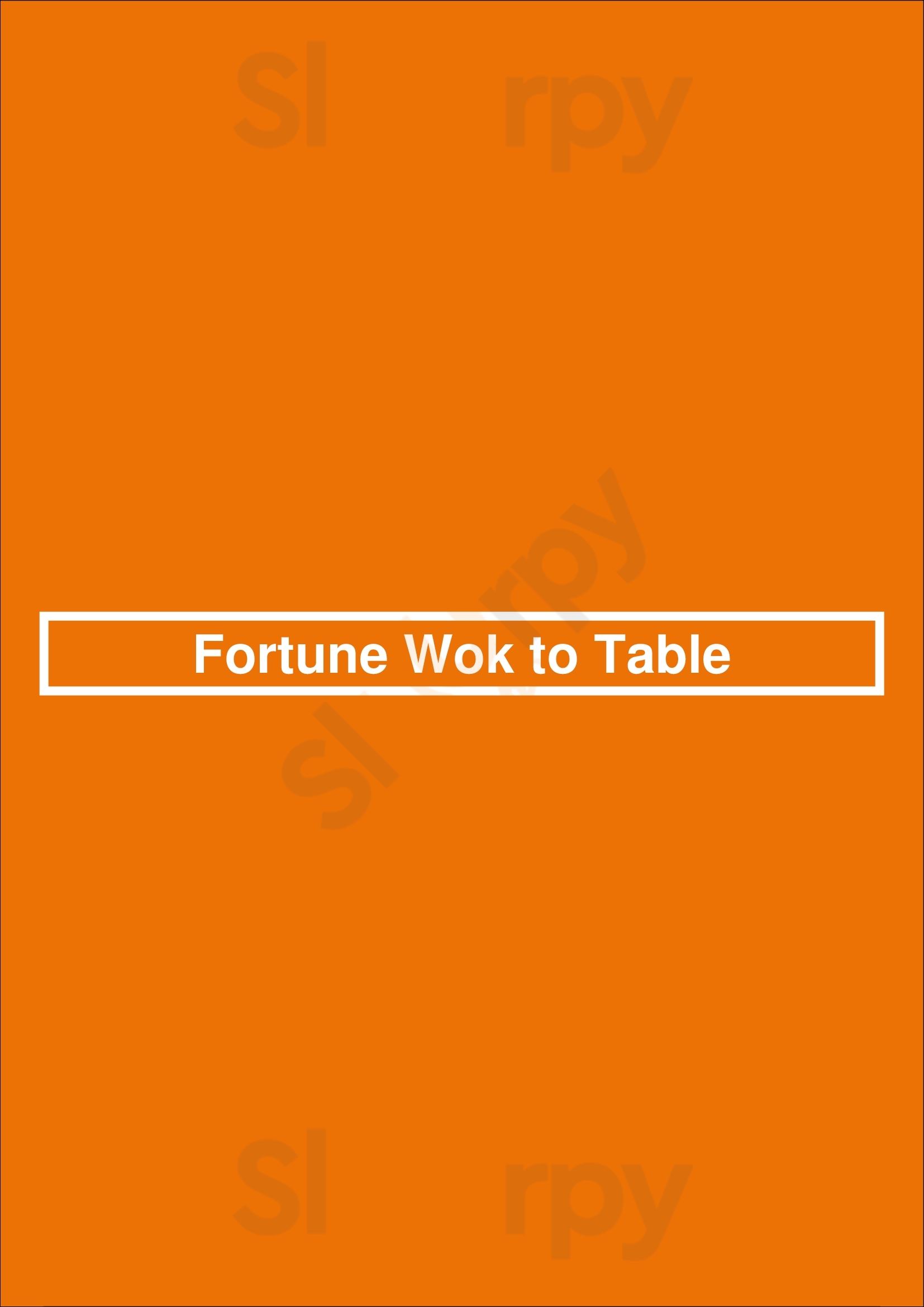 Fortune Wok To Table Denver Menu - 1