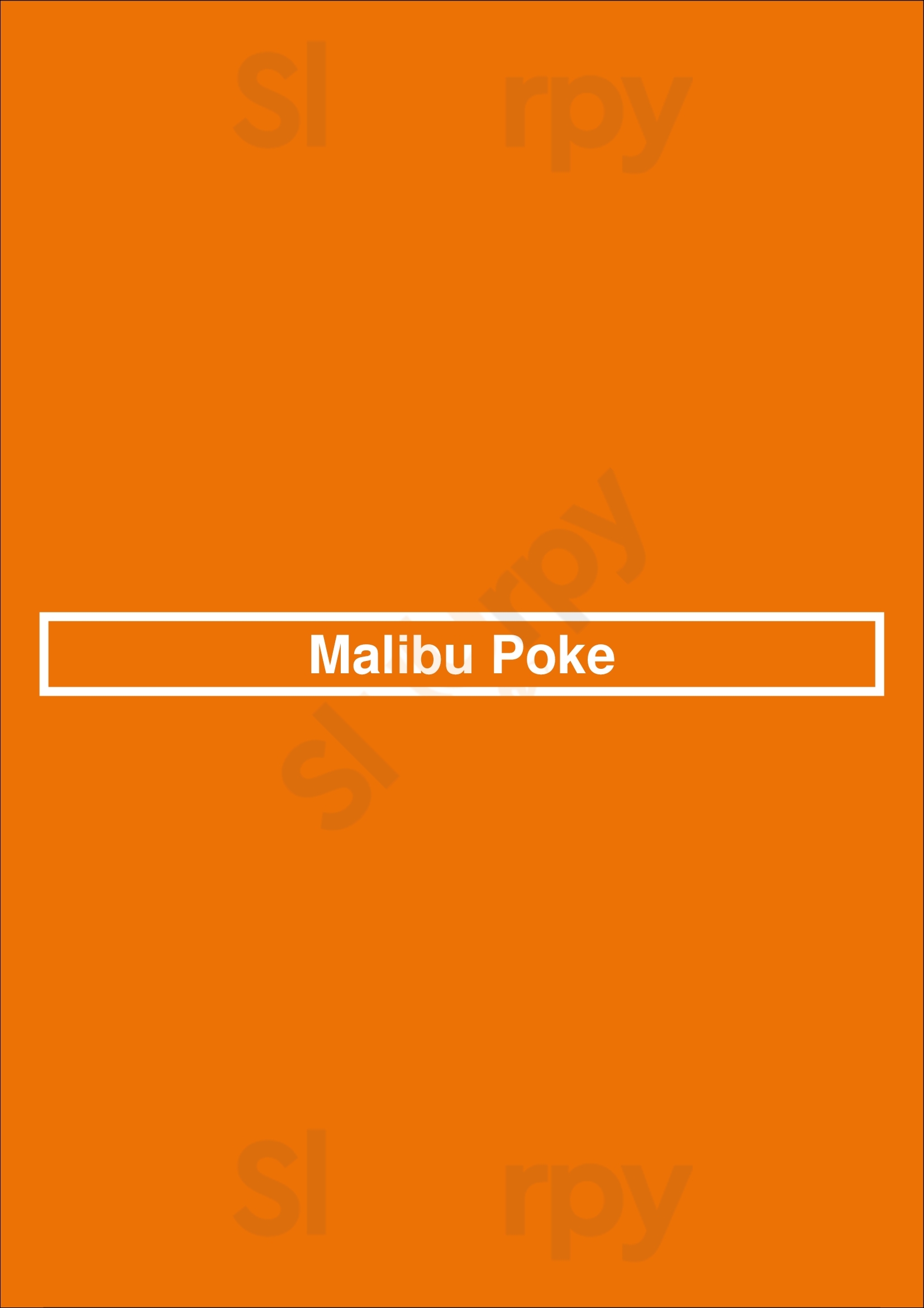 Malibu Poke Dallas Menu - 1
