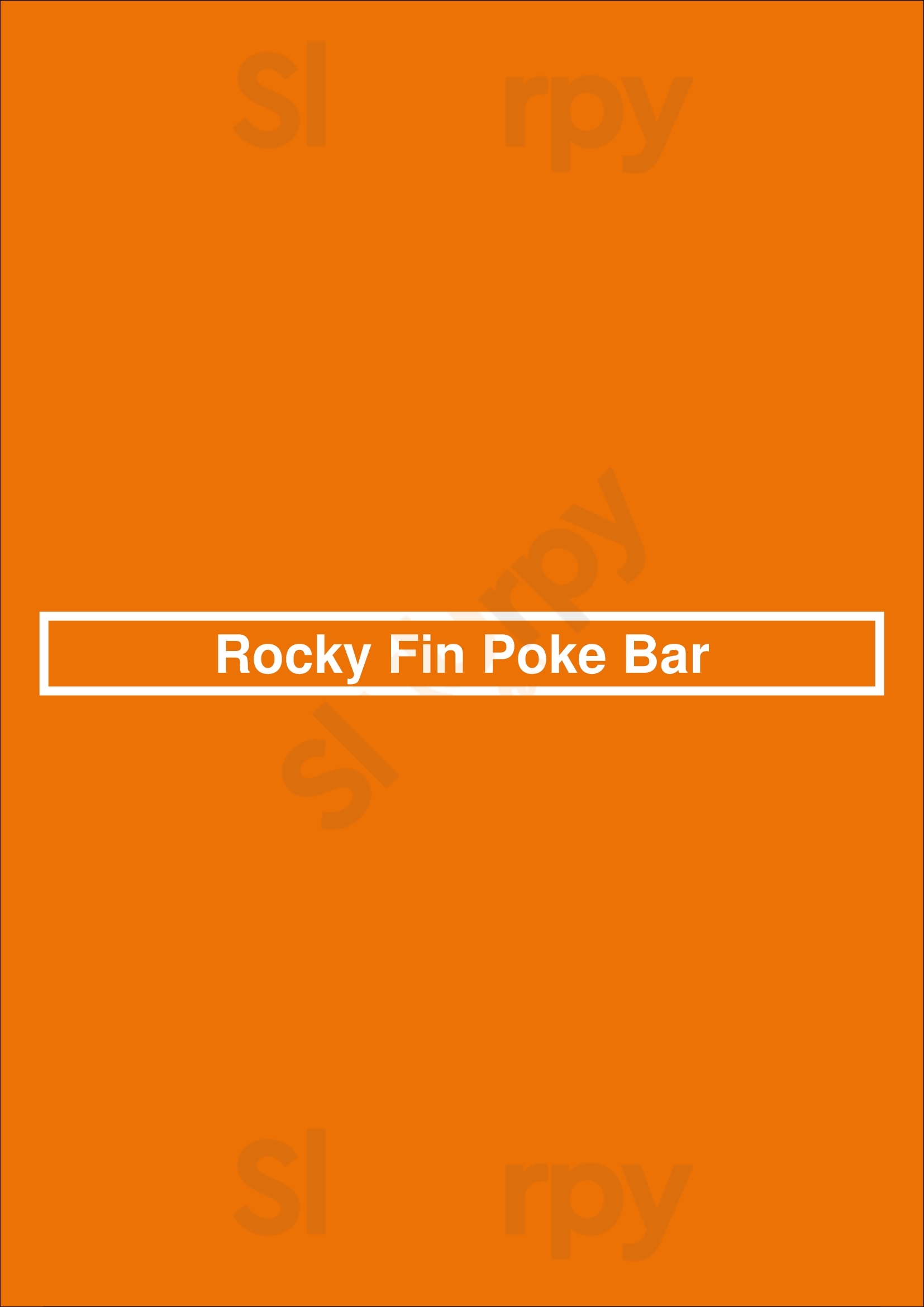 Rocky Fin Poke Bar Denver Menu - 1