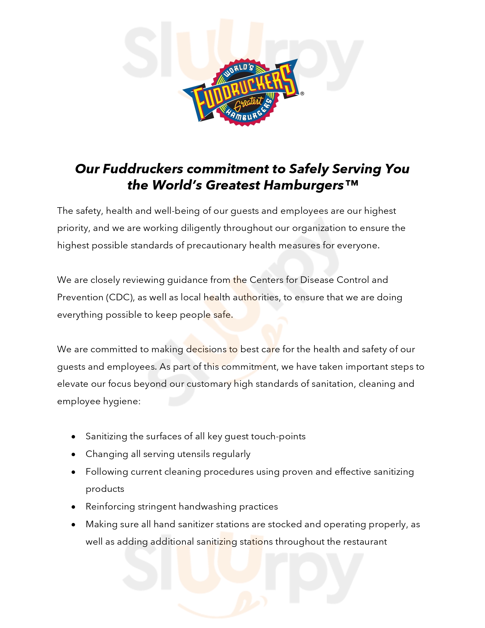 Main Menu - Fuddruckers