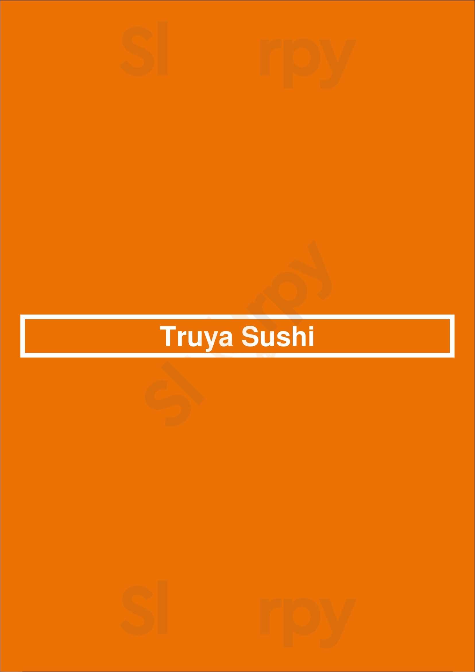 Truya Sushi San Jose Menu - 1
