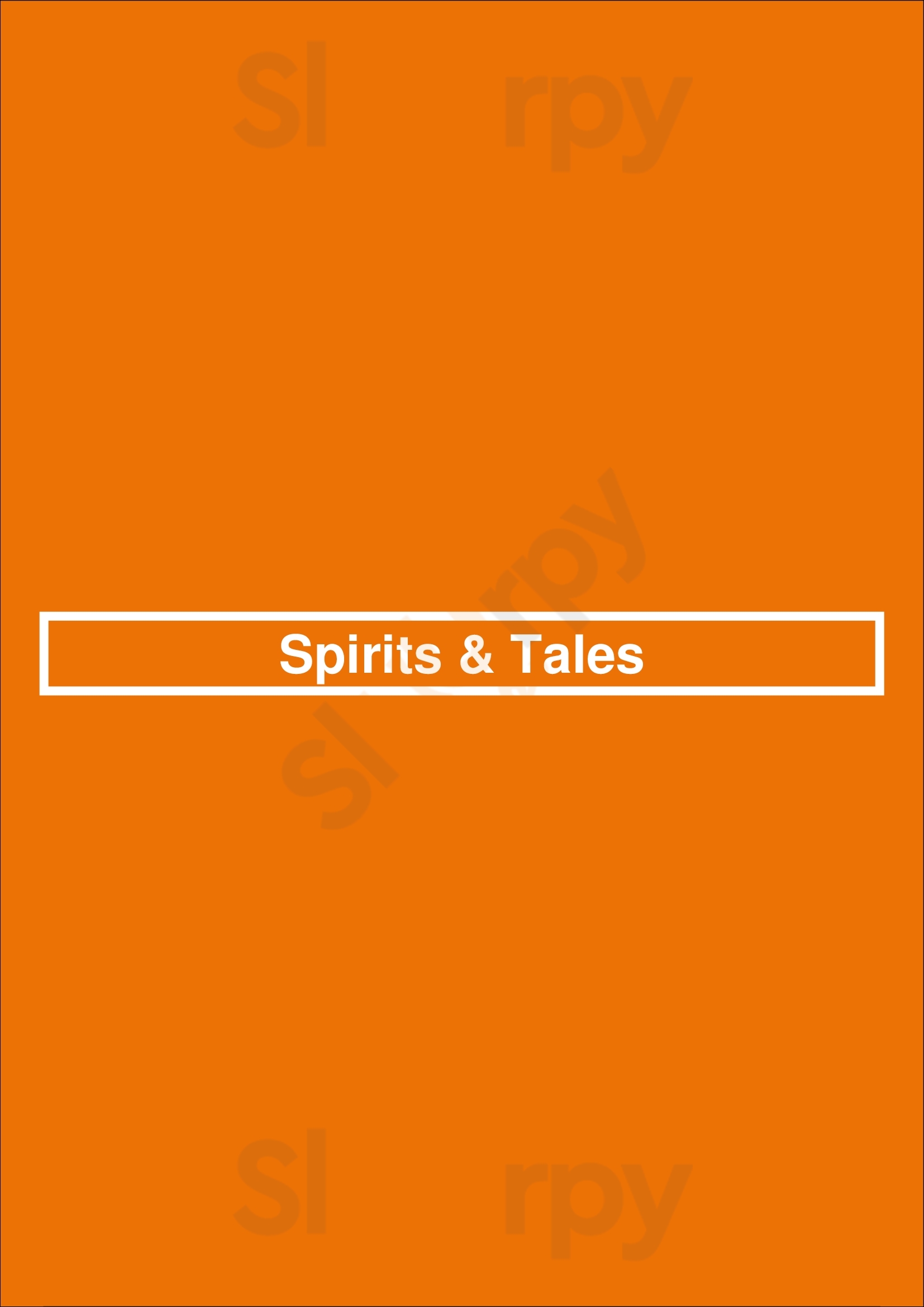 Main Menu - Spirit & Tales