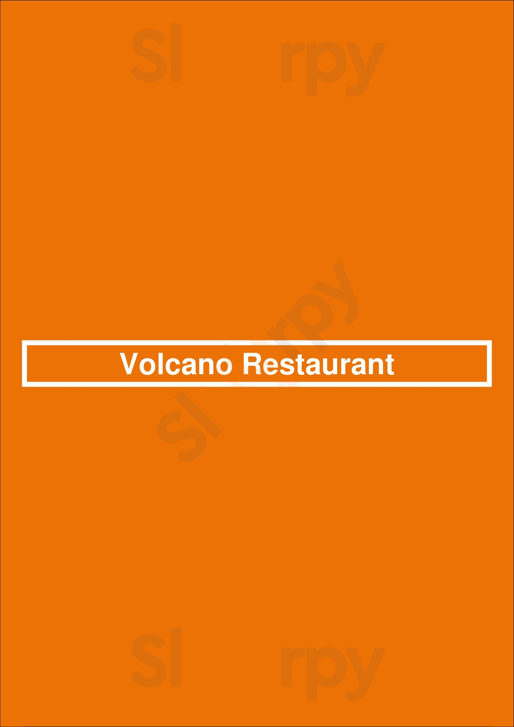 Main Menu - Volcano Janpanese Cuisine