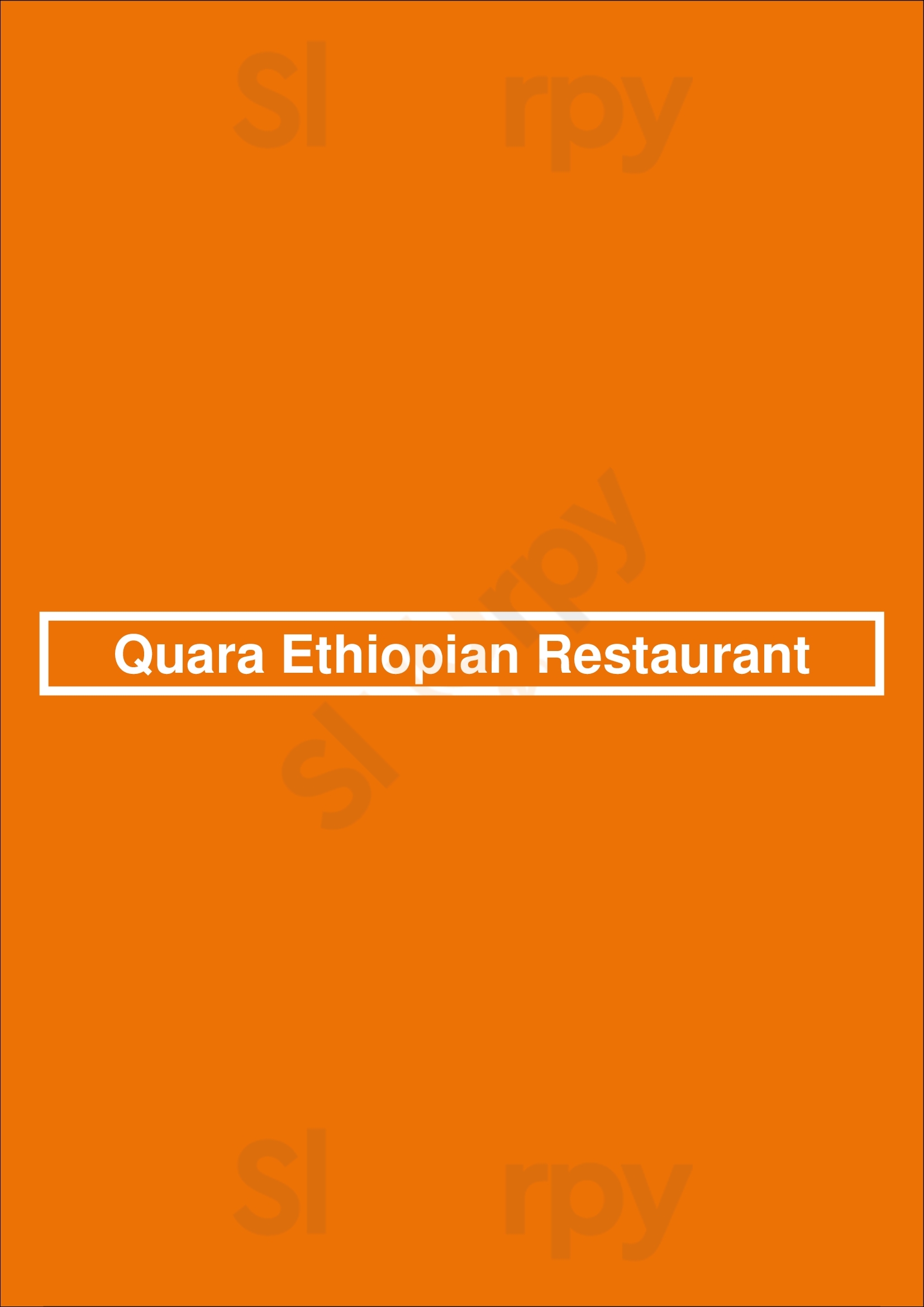 Main Menu - Quara Ethiopian Restaurant
