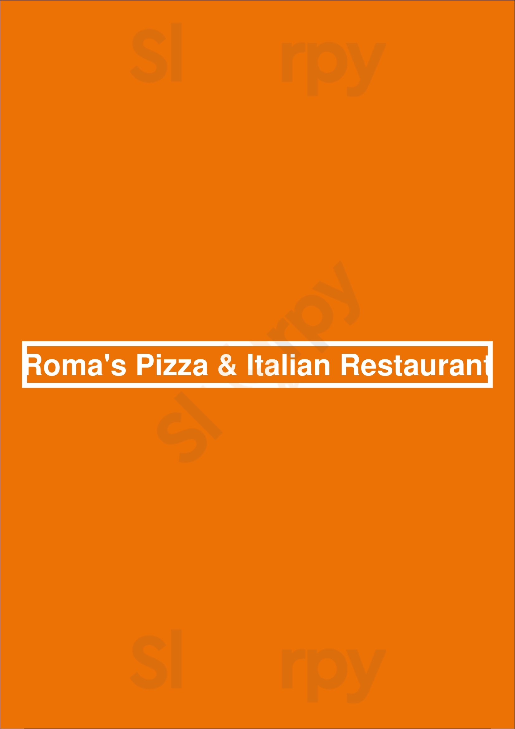 Roma's Pizza & Italian Restaurant Dallas Menu - 1