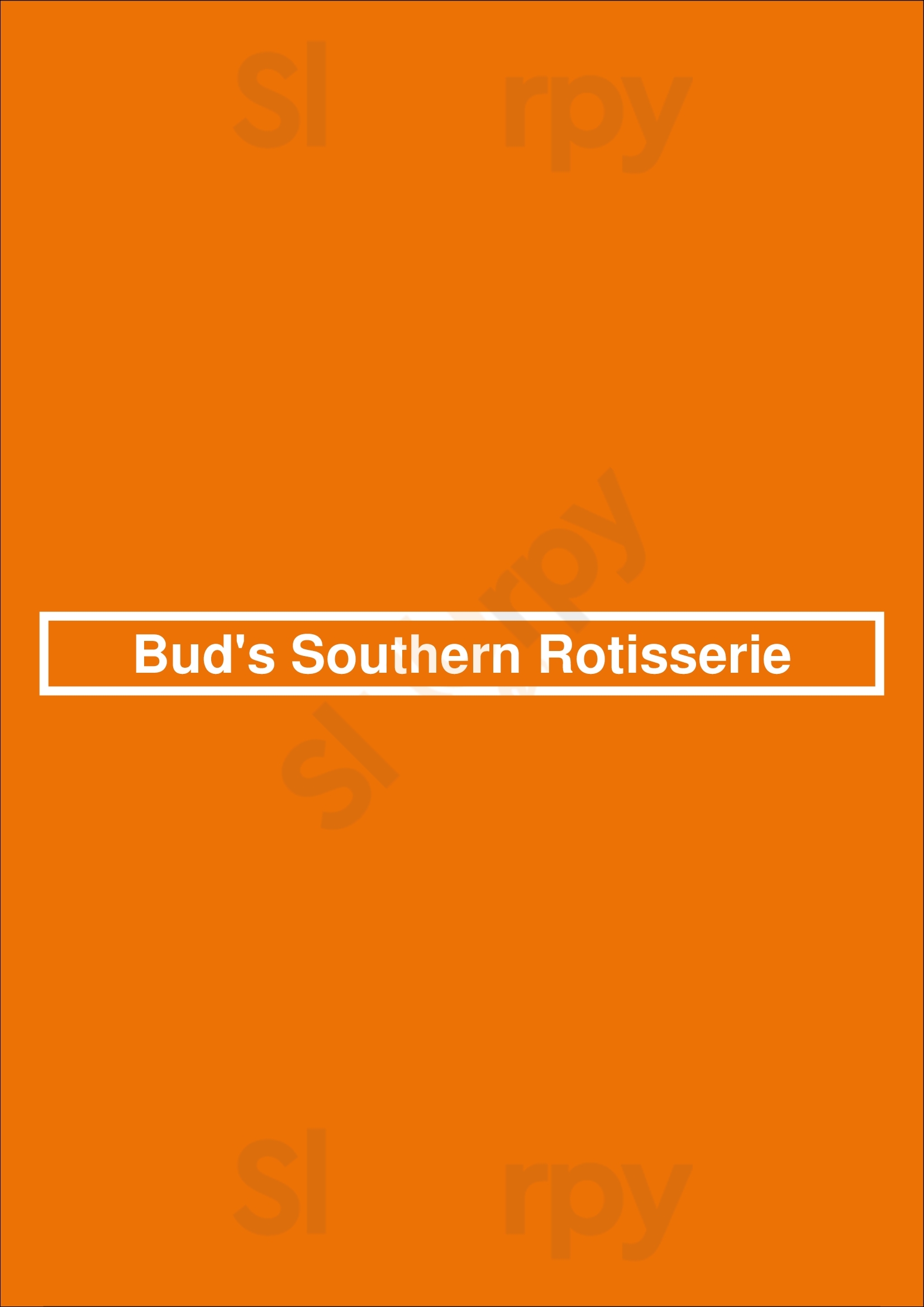 Bud's Southern Rotisserie San Antonio Menu - 1