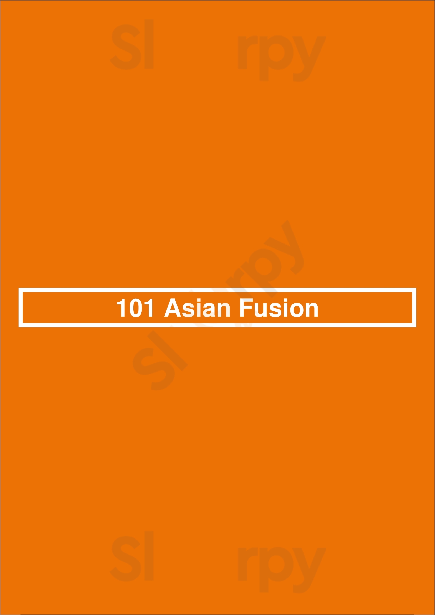 101 Asian Fusion Denver Menu - 1