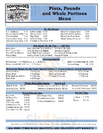 Annie's Pizza menu