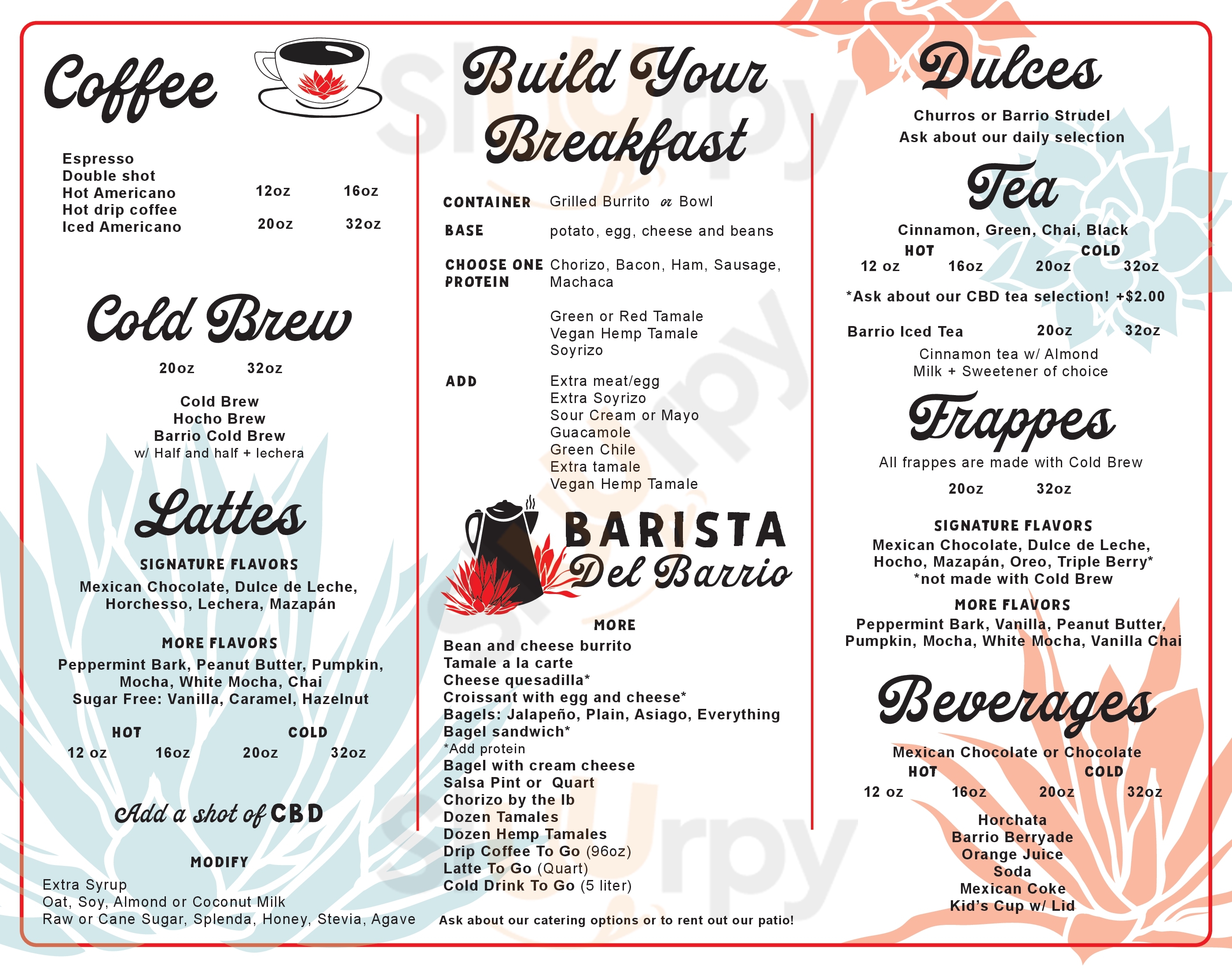 Barrio Barista Tucson Menu - 1