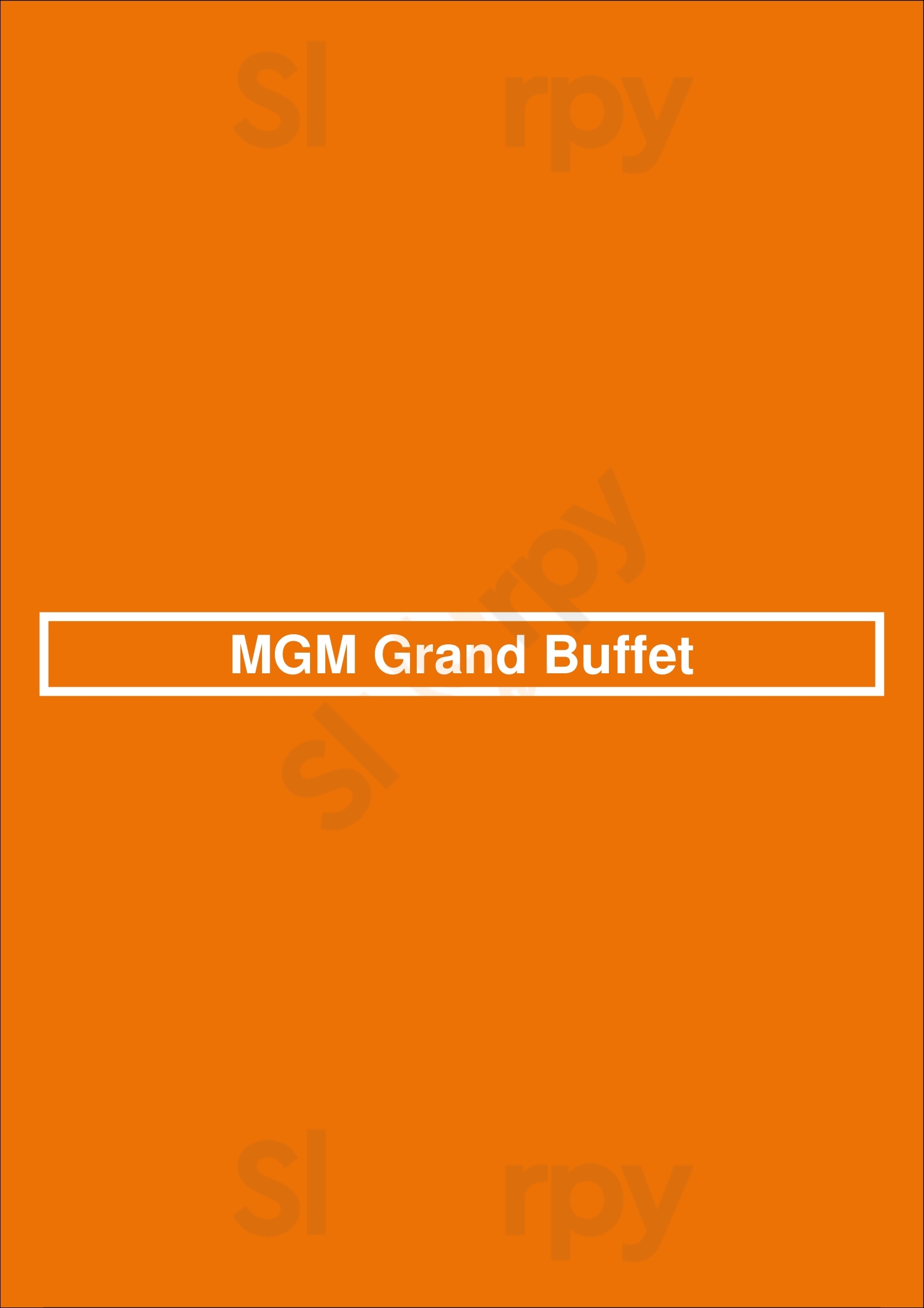 Mgm Grand Buffet Las Vegas Menu - 1