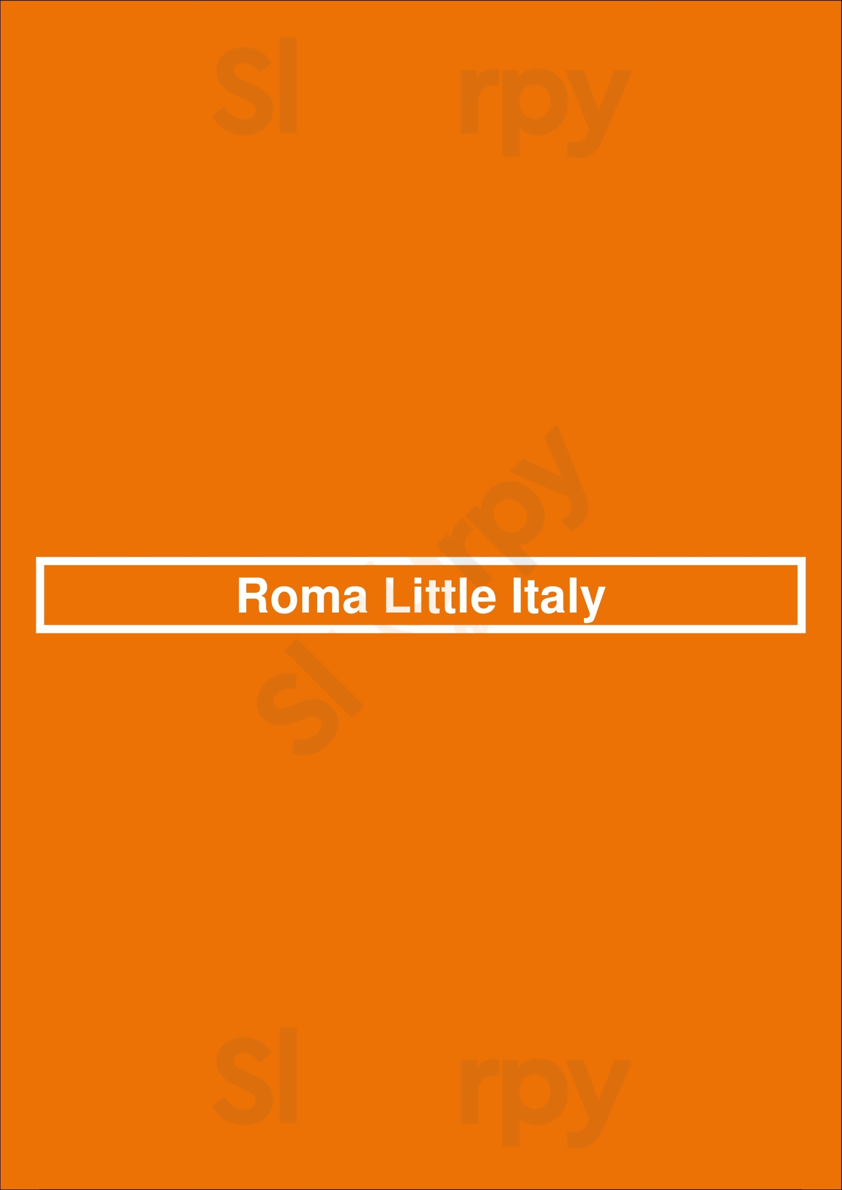 Roma Little Italy Baltimore Menu - 1