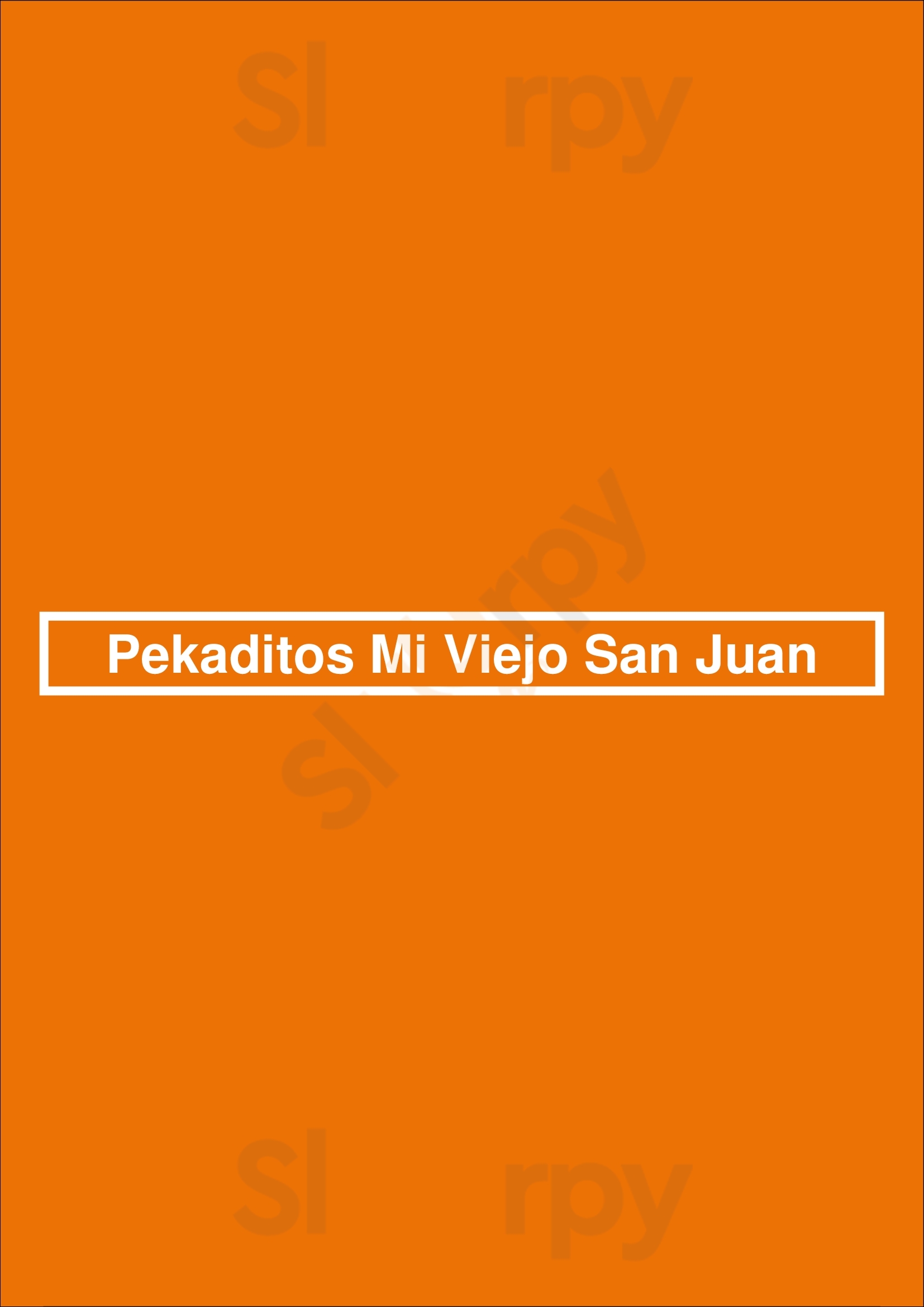 Pekaditos Mi Viejo San Juan Miami Menu - 1