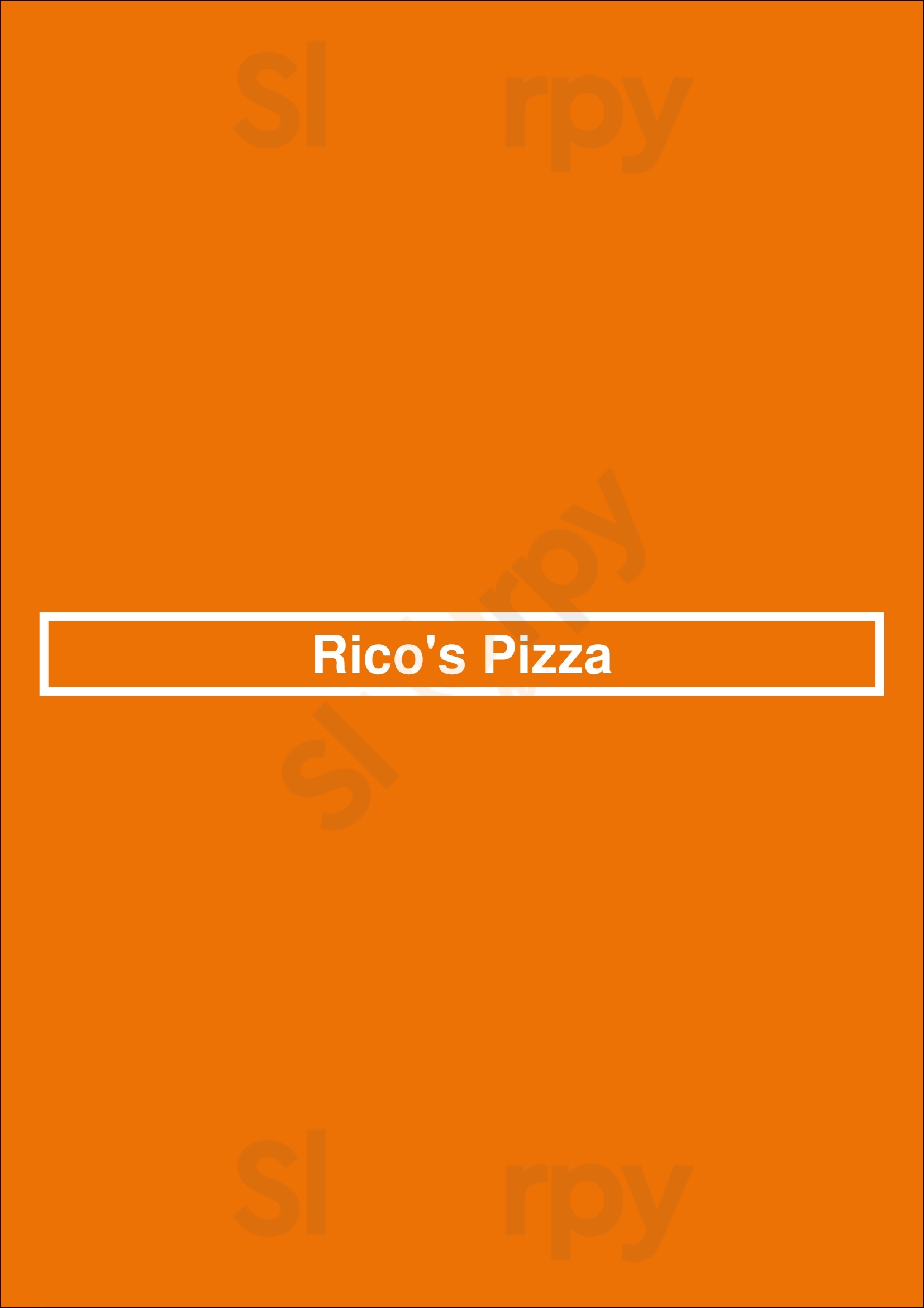 Rico's Italian Pizza Sacramento Menu - 1