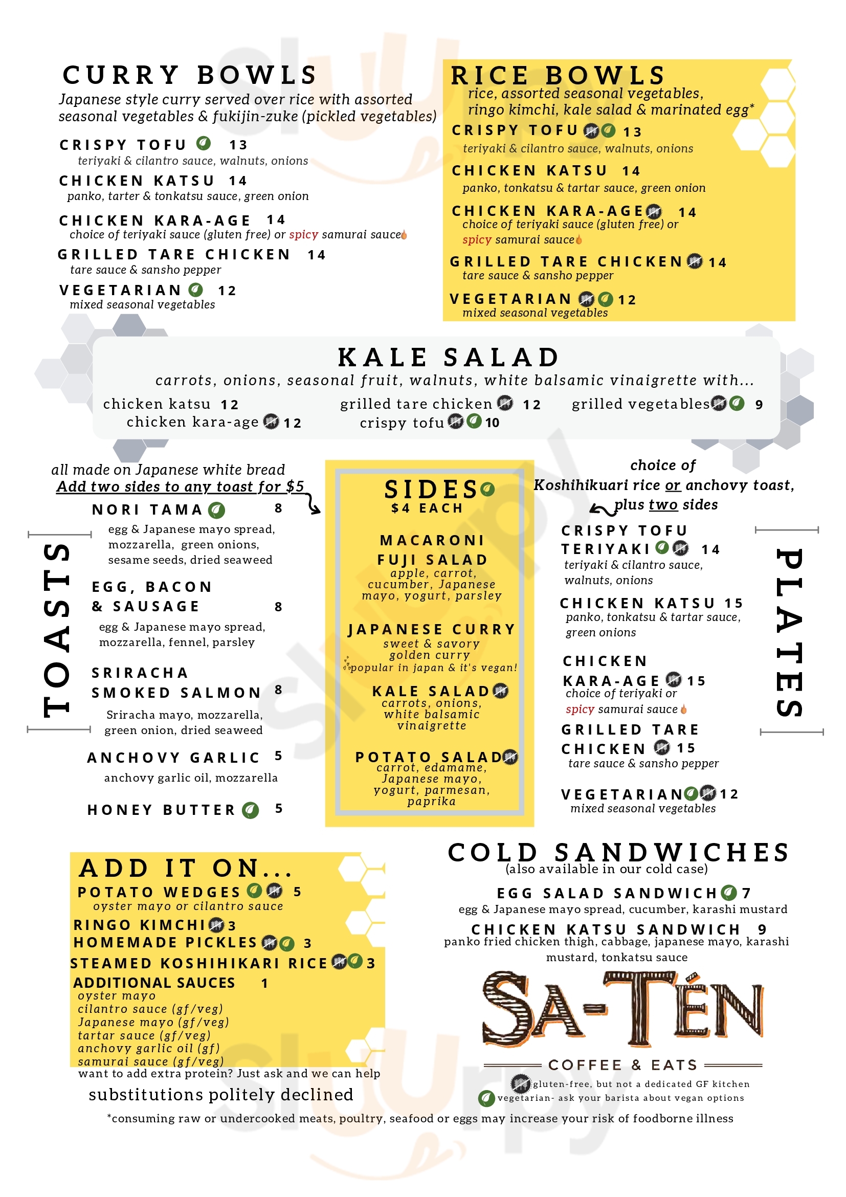 Sa-ten Coffee & Eats Austin Menu - 1