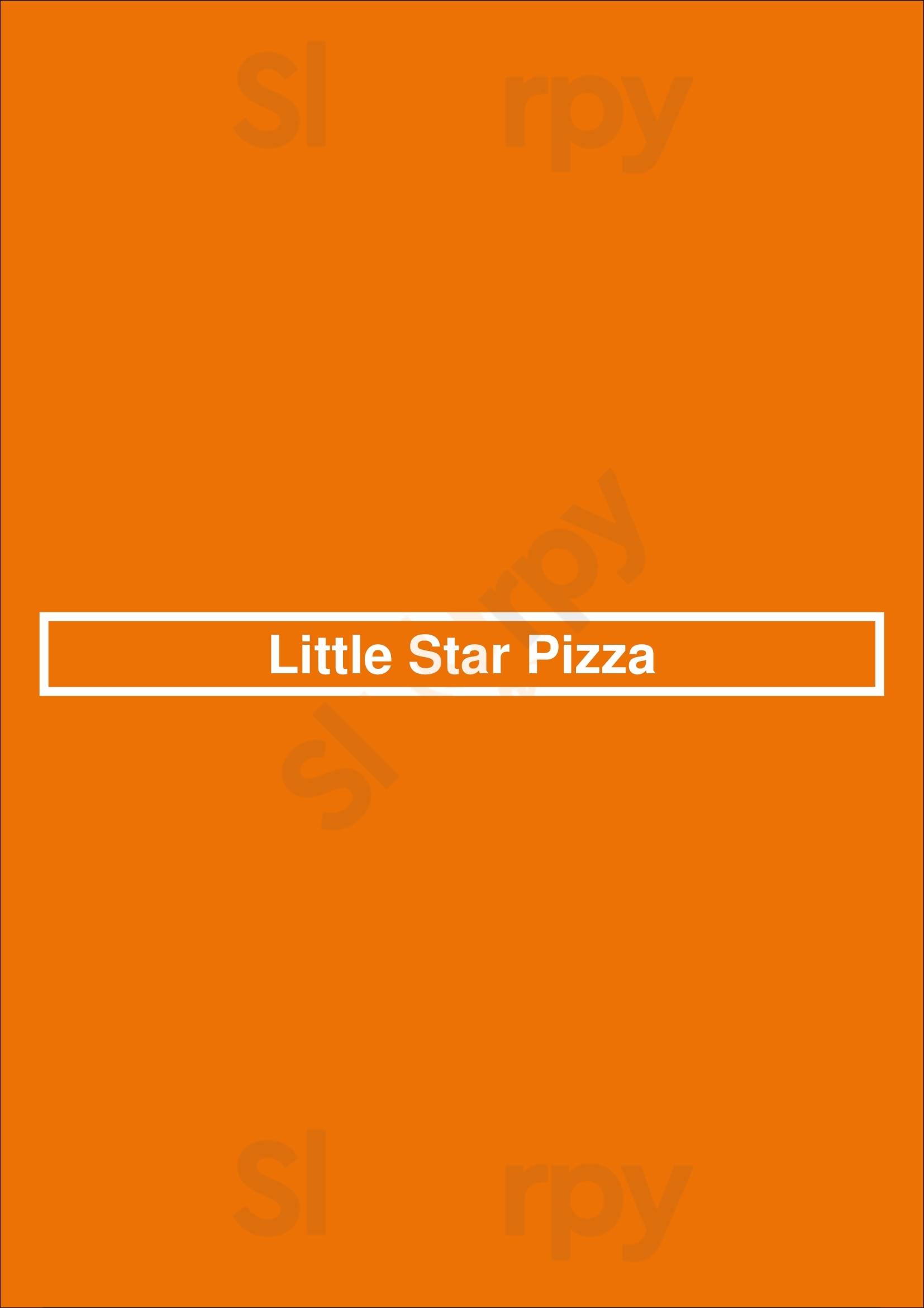 Main Menu - Little Star Pizza